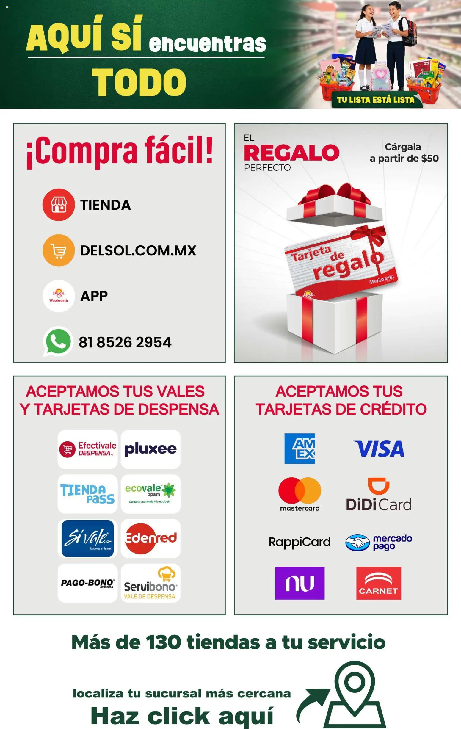 Nuevas ofertas de Del Sol y Woolworth válidas en toda la República Mexicana desde el 25/06/2026. ¡Encuentra las mejores ofertas en Del Sol y Woolworth catálogo Back To School! | Página: 81 | Productos: Despensa