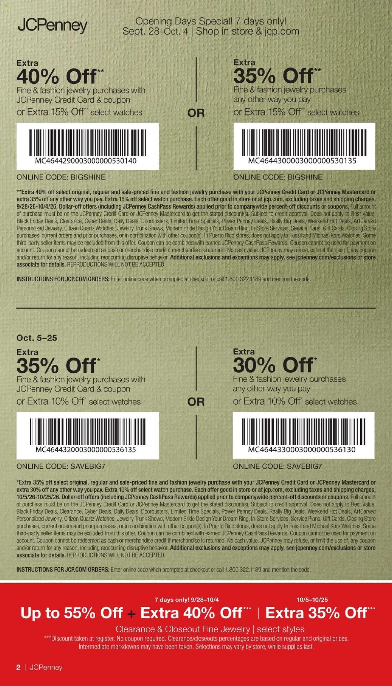 JCPenney Our Biggest Jewelry Sale of the Season - valid from 09/28/2026 | Page: 32 | Products: Watches, Watch