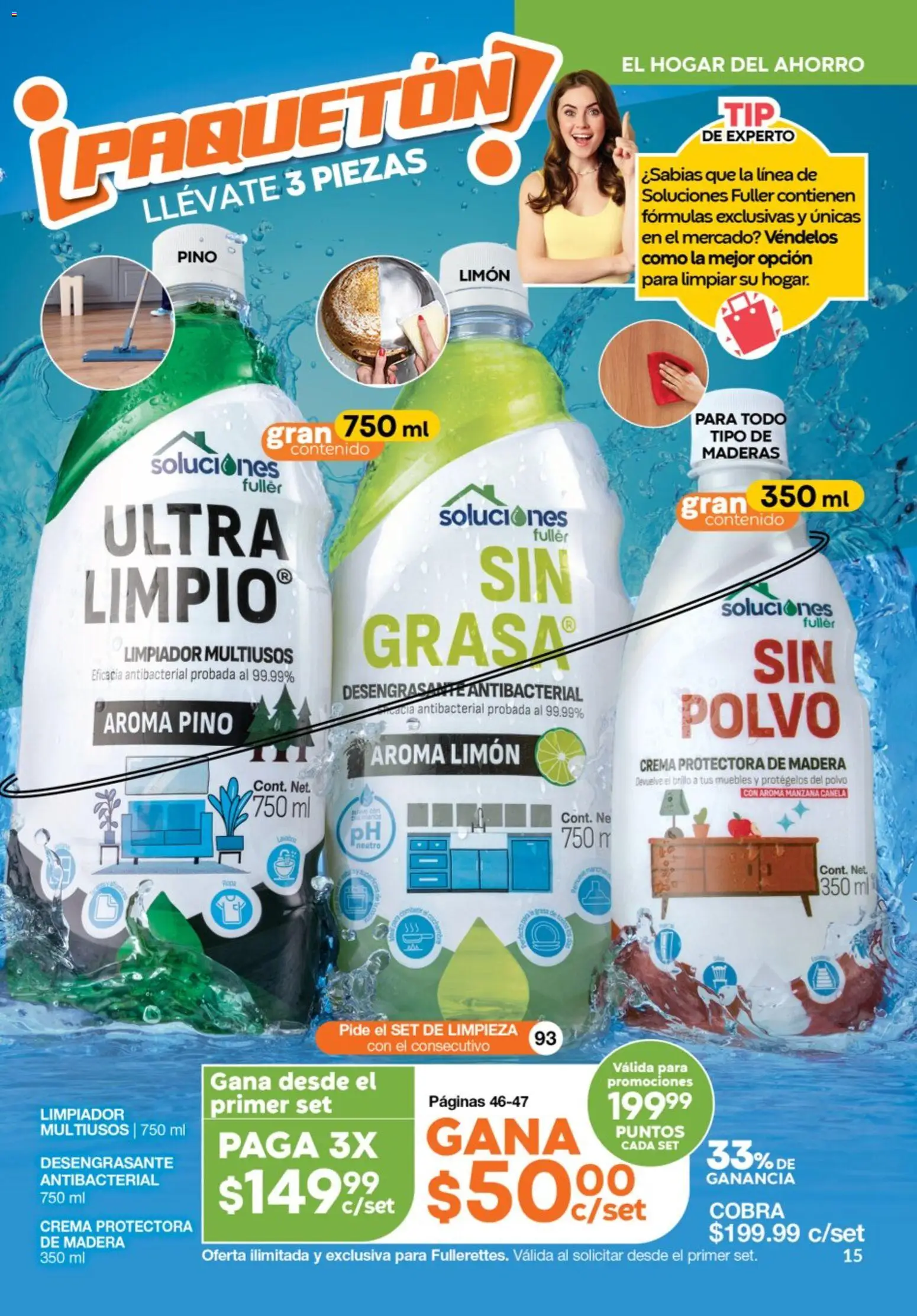 Nuevas ofertas de Fuller válidas en toda la República Mexicana desde el 08/07/2026. ¡Encuentra las mejores ofertas en Fuller Gana Más 7 2026! | Página: 15 | Productos: Manzana, Limón, Limpiador, Desengrasante