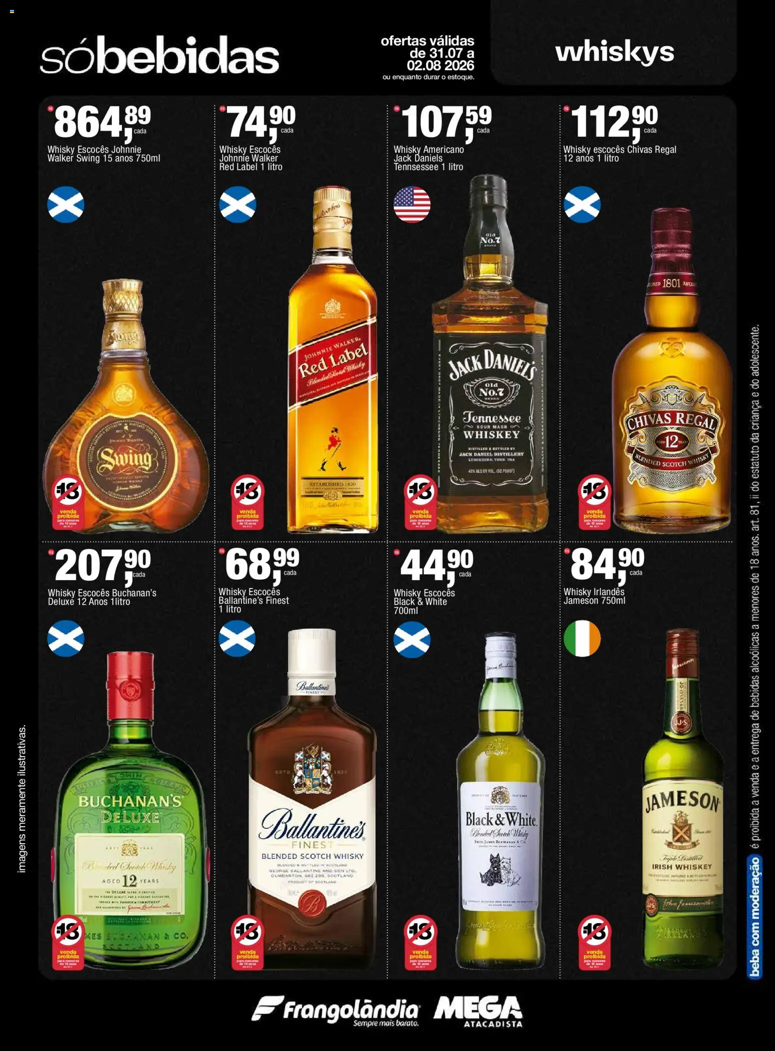 Frangolândia Folheto - válido de 31/07/2026 | Página: 4 | Produtos: Whisky