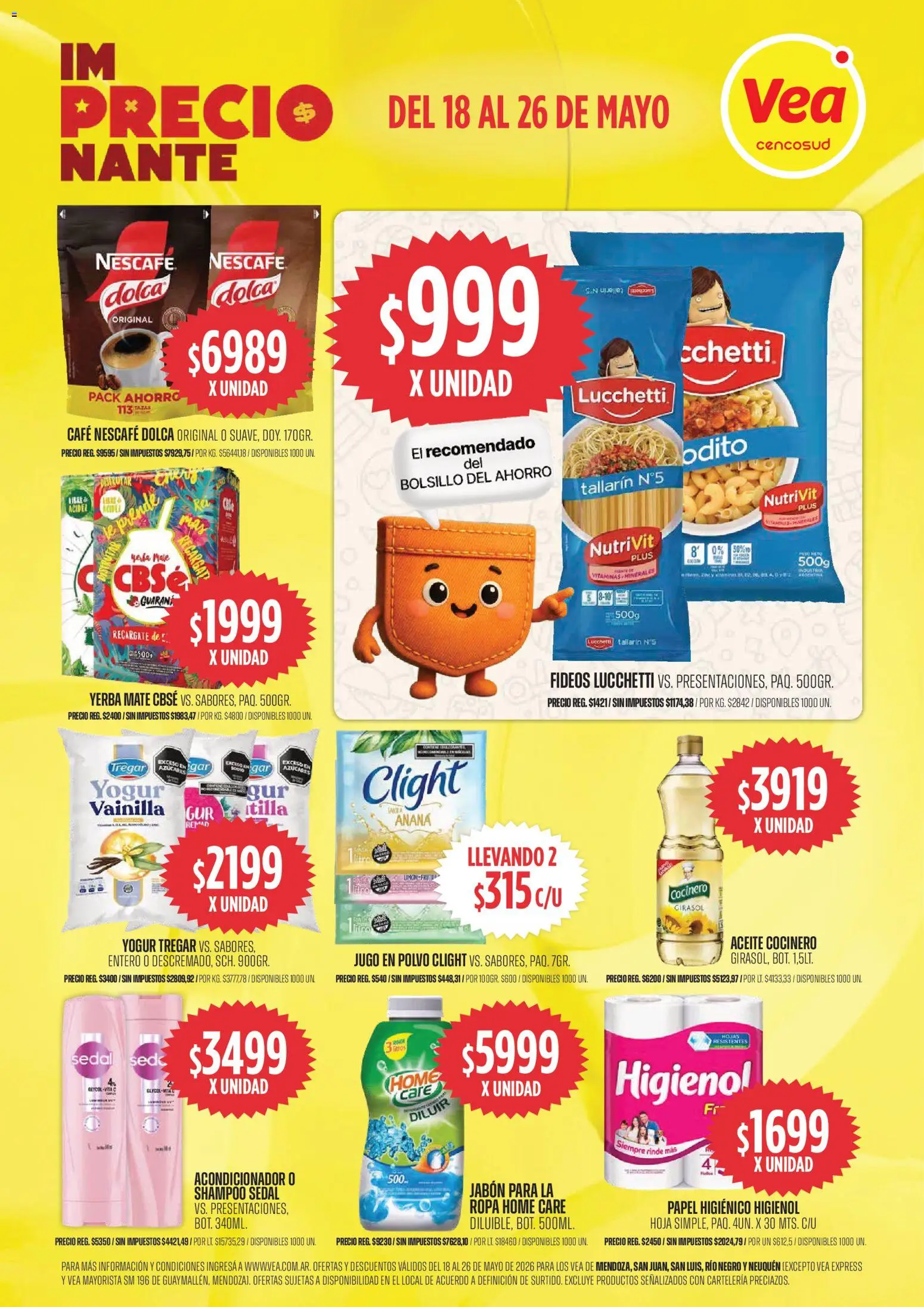 Vea ofertas │ válido desde el 18.05.2026 | Página: 1 | Productos: Papel higiénico, Mate, Jabón, Jugo