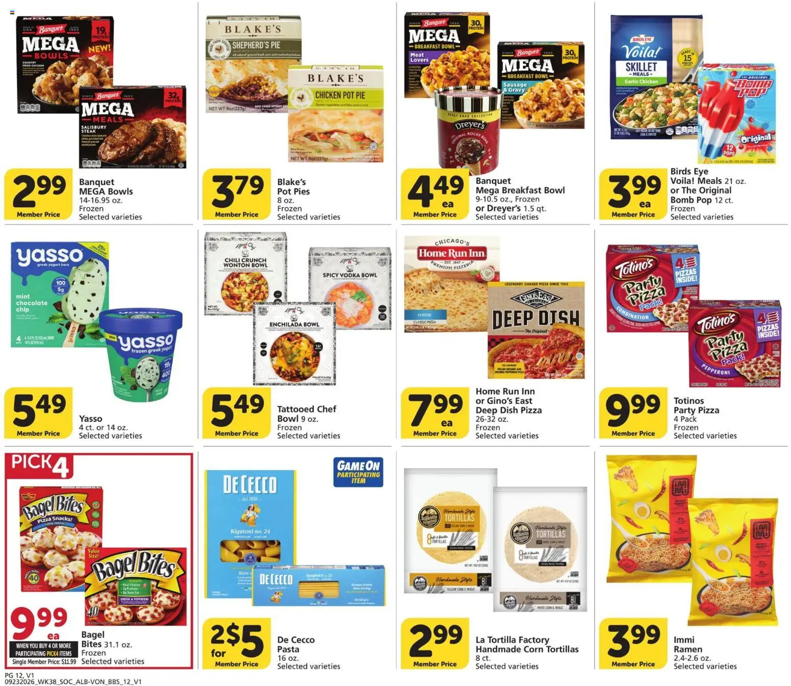 Vons Big Book of Savings - valid from 09/23/2026 | Page: 12 | Products: Cheese, Greek yogurt, Chili, Steak