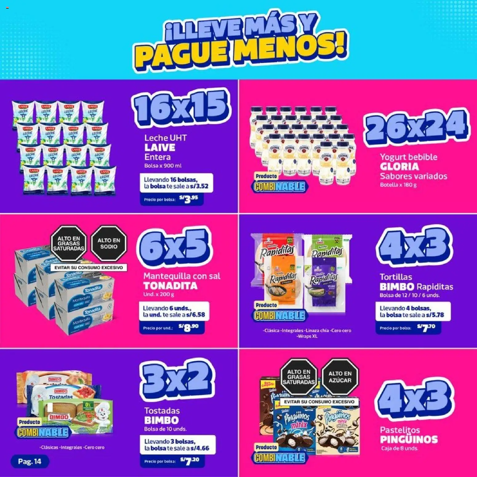Catálogo Makro válido desde 04.06.2026 | Página: 14 | Productos: Caja, Mantequilla, Té, Bolsa