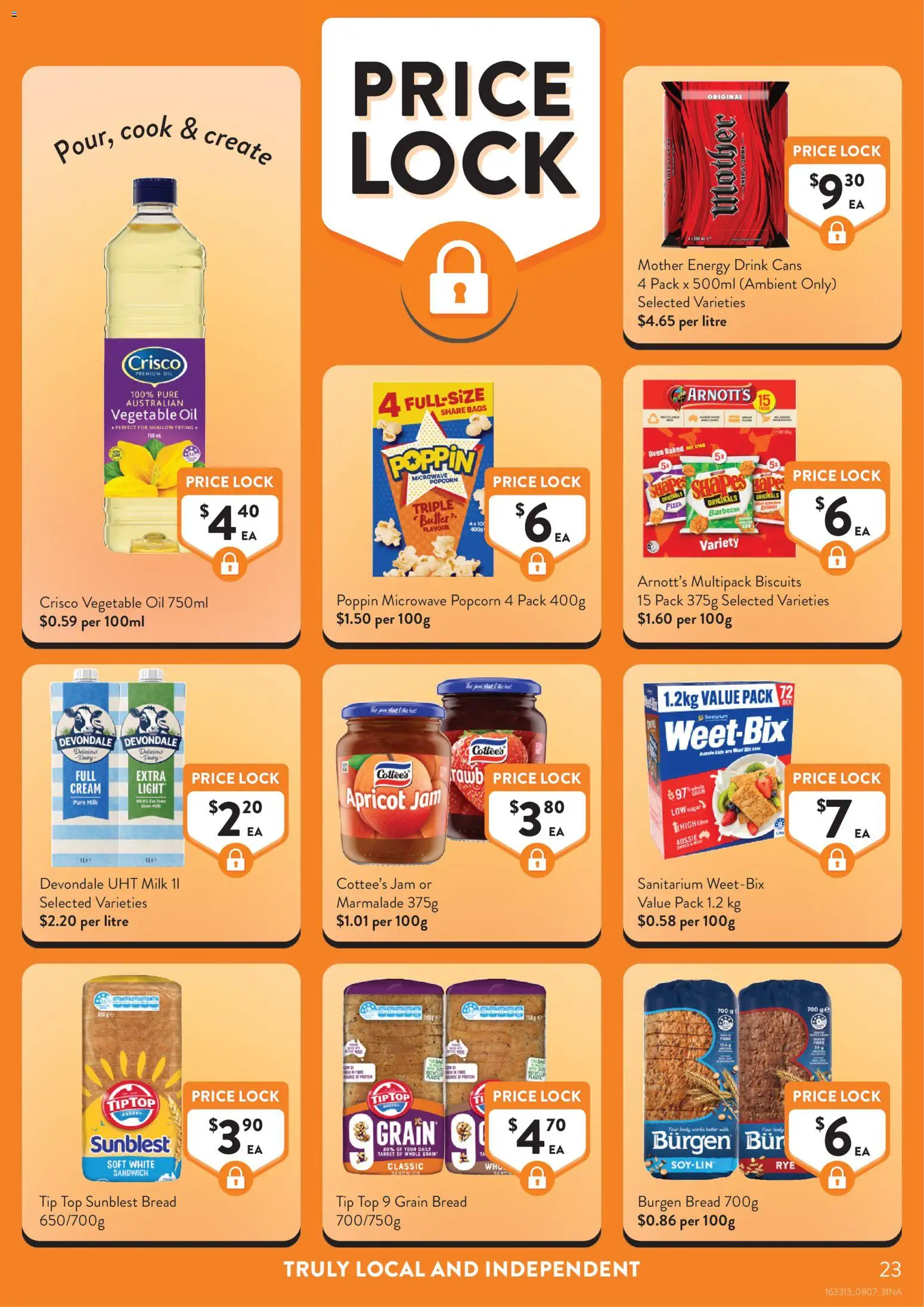 Foodworks catalogue - valid from 08/07/2026 | Page: 23 | Products: Milk, Biscuits, Sugar, Oven