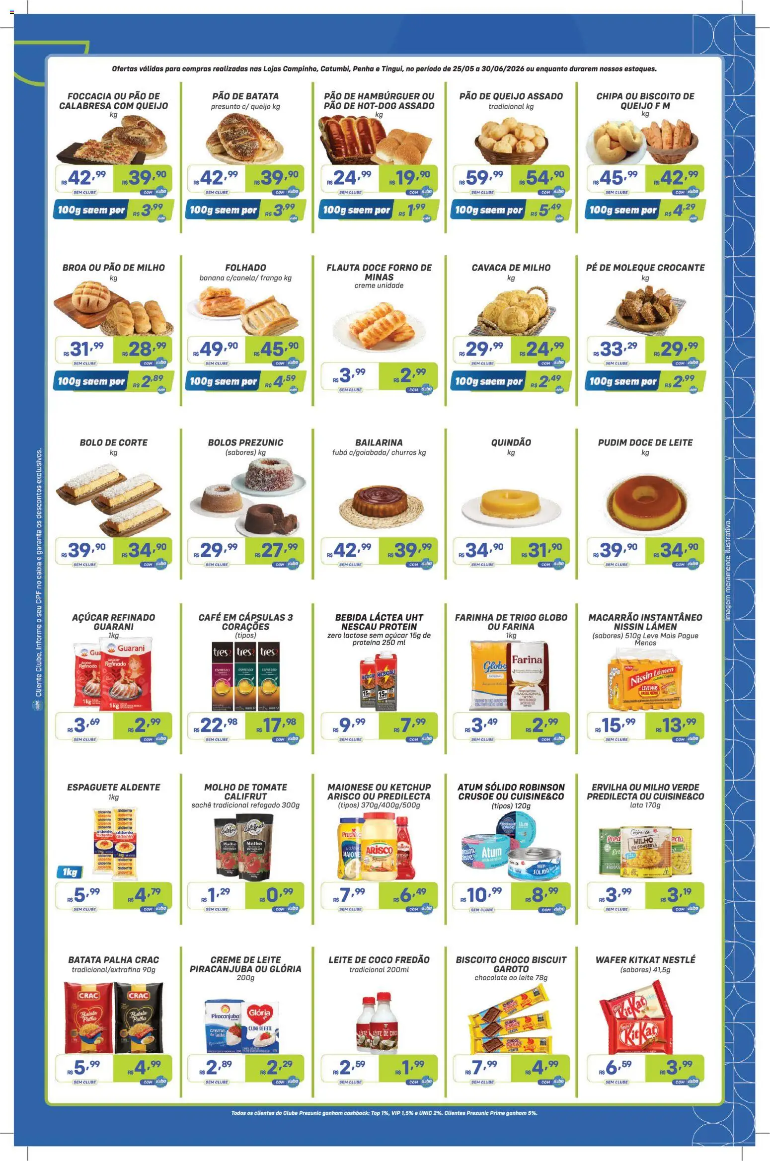 Prezunic Folheto - válido de 25.05.2026 | Página: 3 | Produtos: Fubá, Caixa, Frango, Pão de queijo