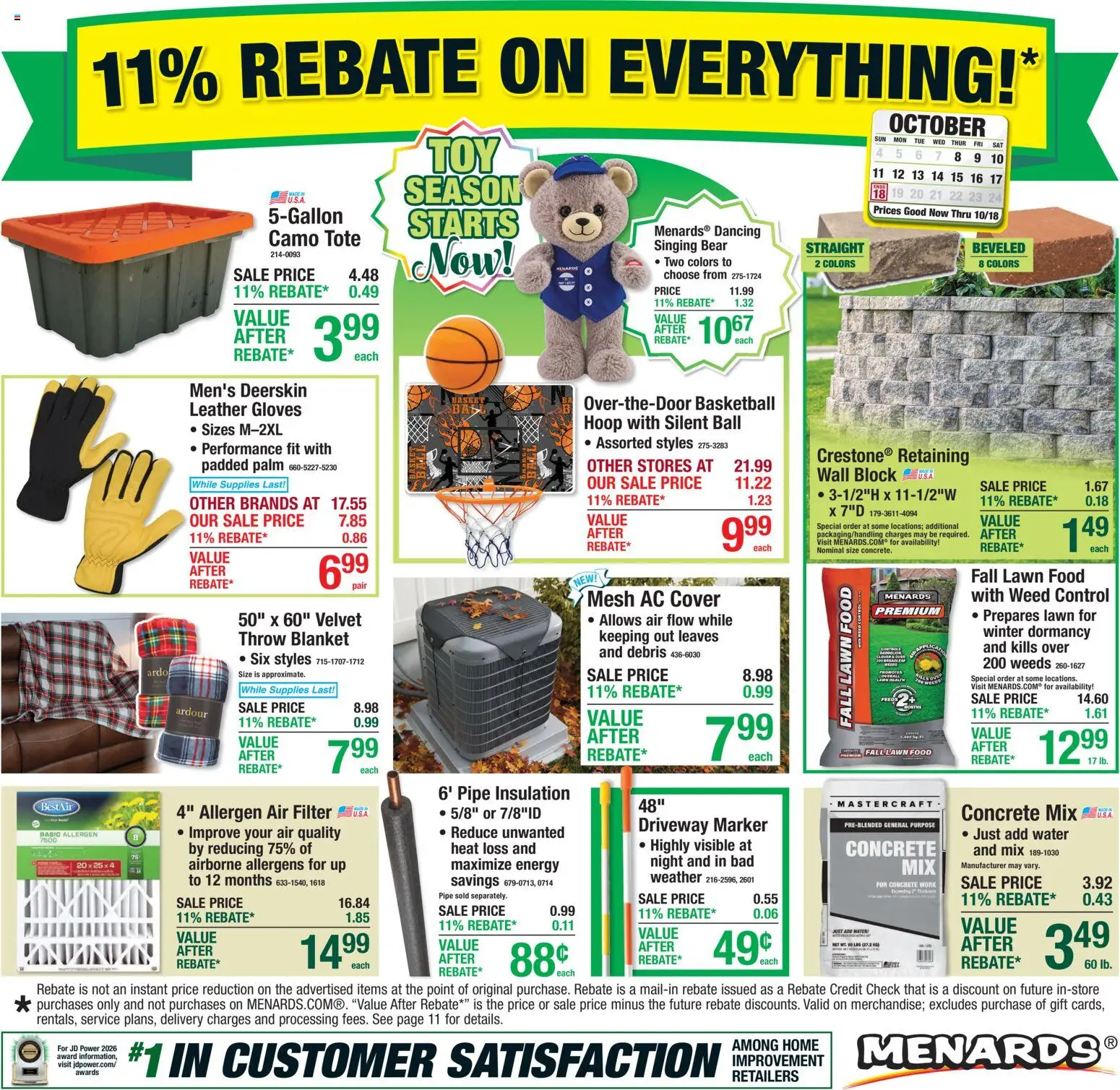 Menards Weekly Ad - valid from 10/08/2026 | Page: 1