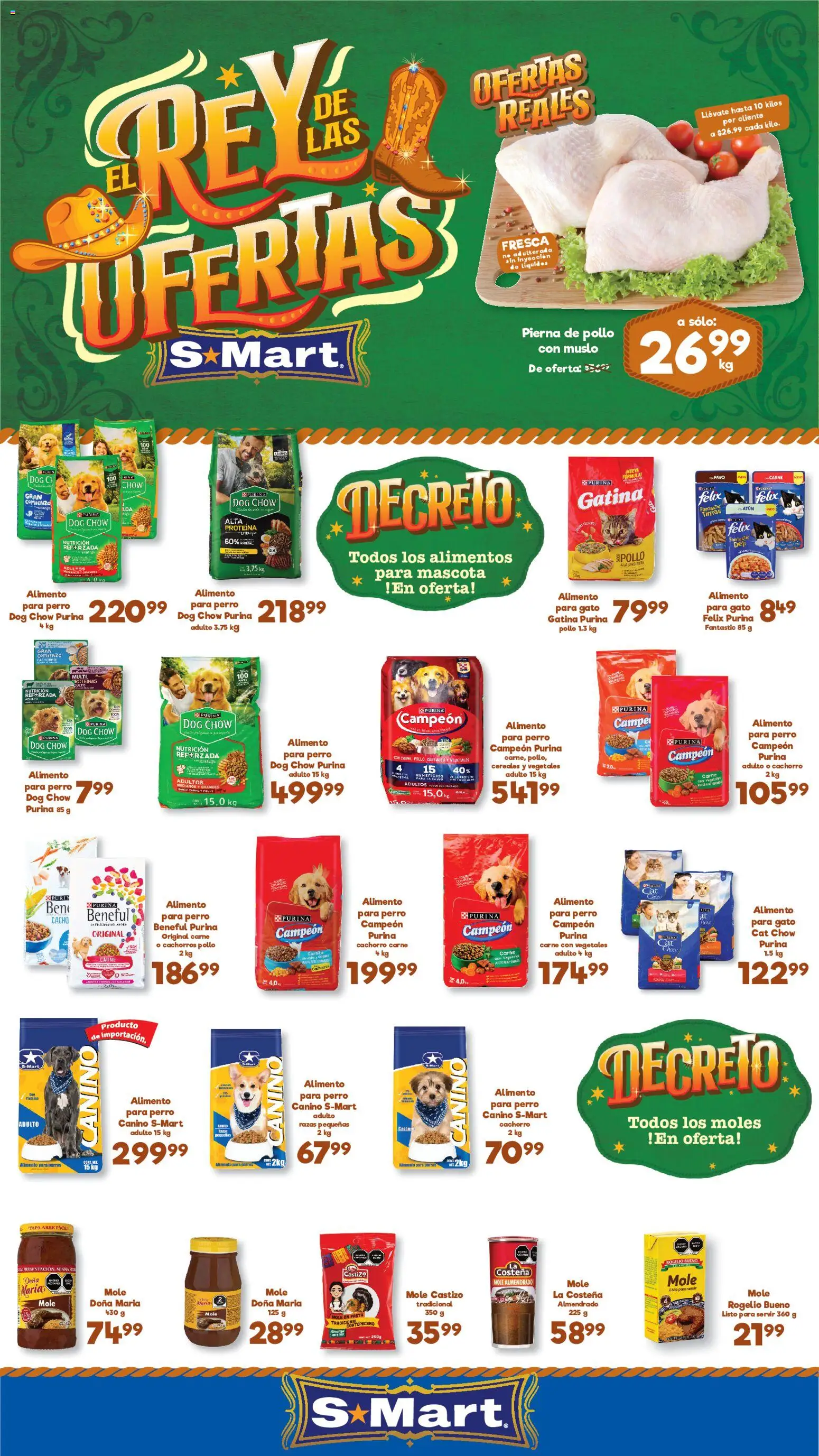 Nuevas ofertas de S-Mart válidas en toda la República Mexicana desde el 05.06.2026. ¡Encuentra las mejores ofertas en S-Mart folleto Ofertas de feria Reynosa! | Página: 1 | Productos: Pollo, Leche, Cereales, Pasta