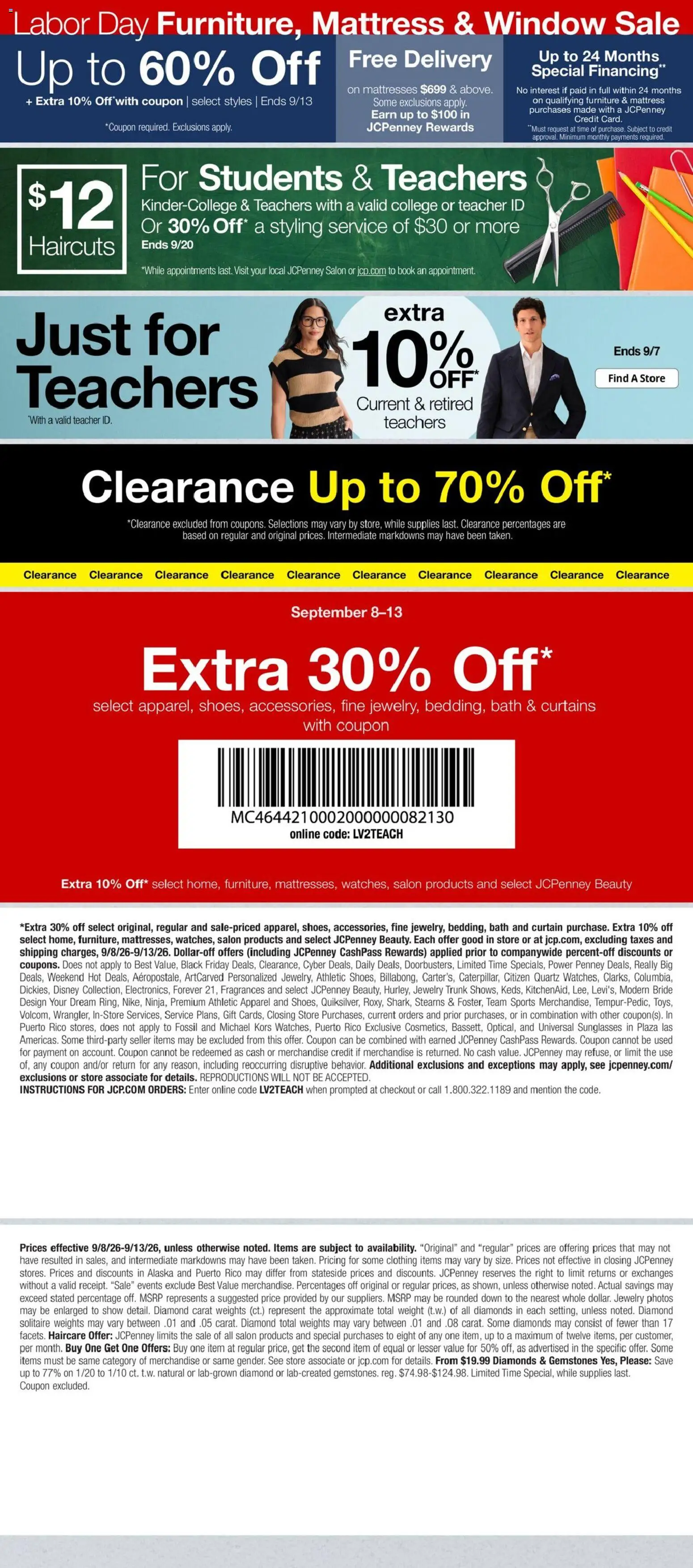 JCPenney Weekly Ad - valid from 09/08/2026 | Page: 9 | Products: Mattress, Bath, Weight