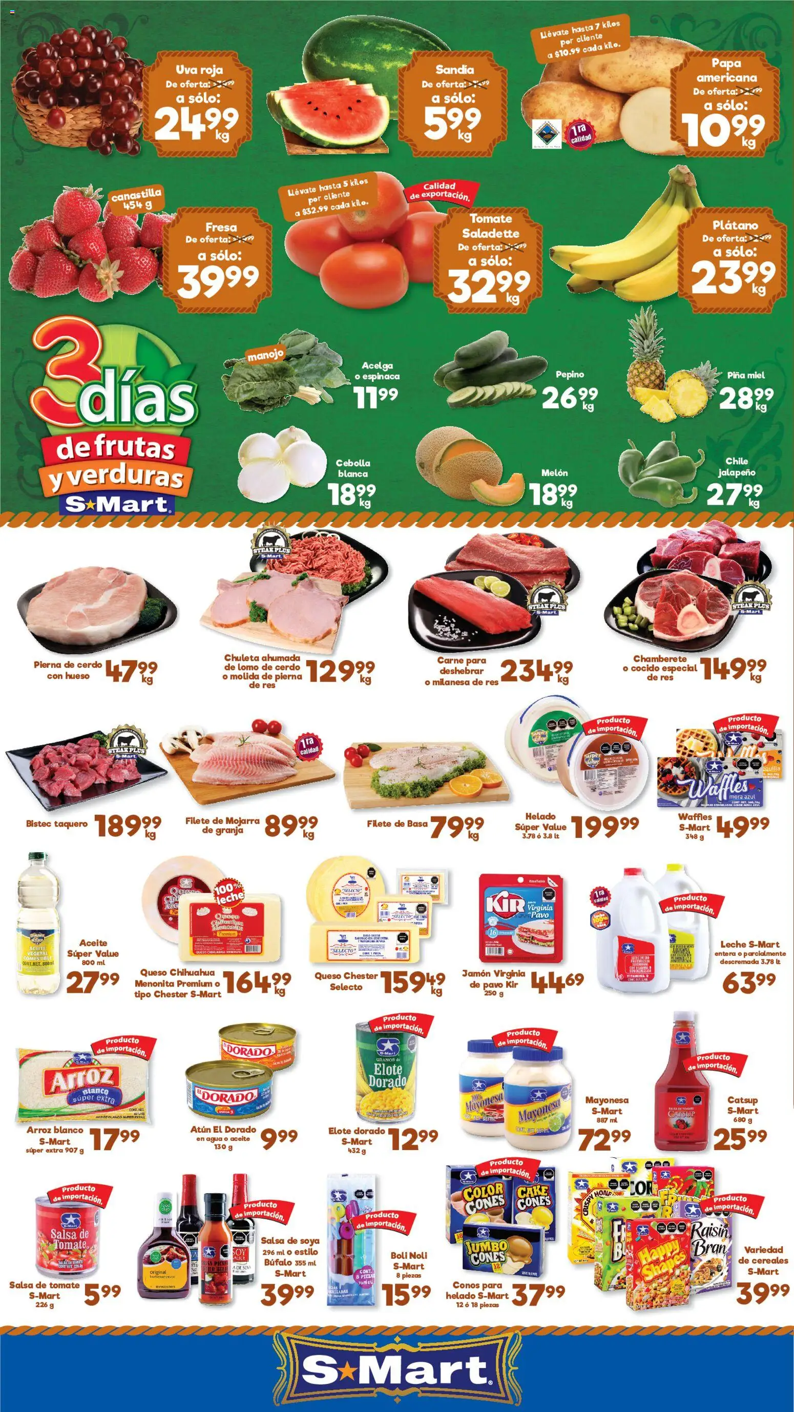 Nuevas ofertas de S-Mart válidas en toda la República Mexicana desde el 02.06.2026. ¡Encuentra las mejores ofertas en S-Mart folleto Juárez! | Página: 1