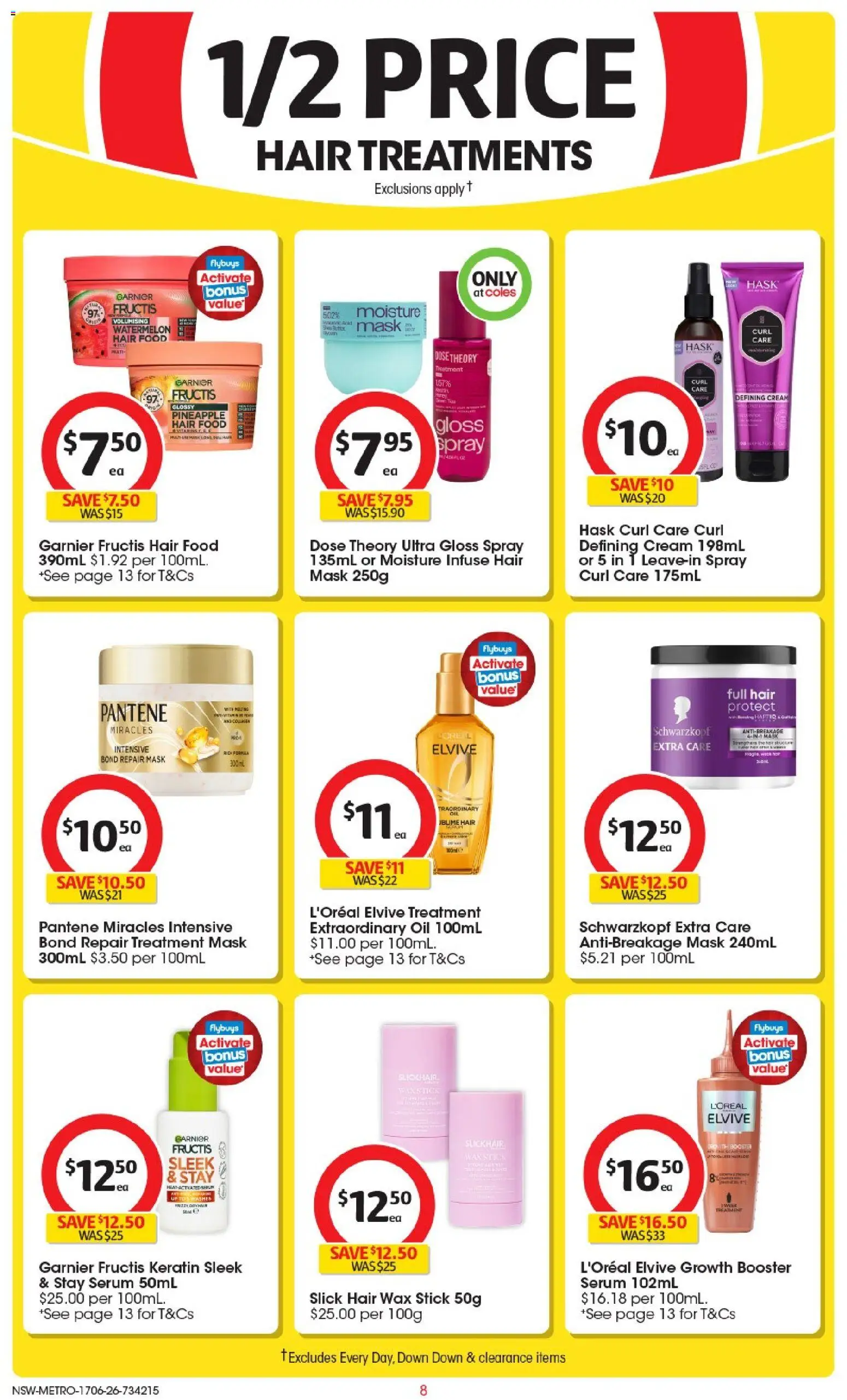 Coles catalogue - valid from 17.06.2026 | Page: 8 | Products: Mask, Pineapple, Watermelon, Treatment