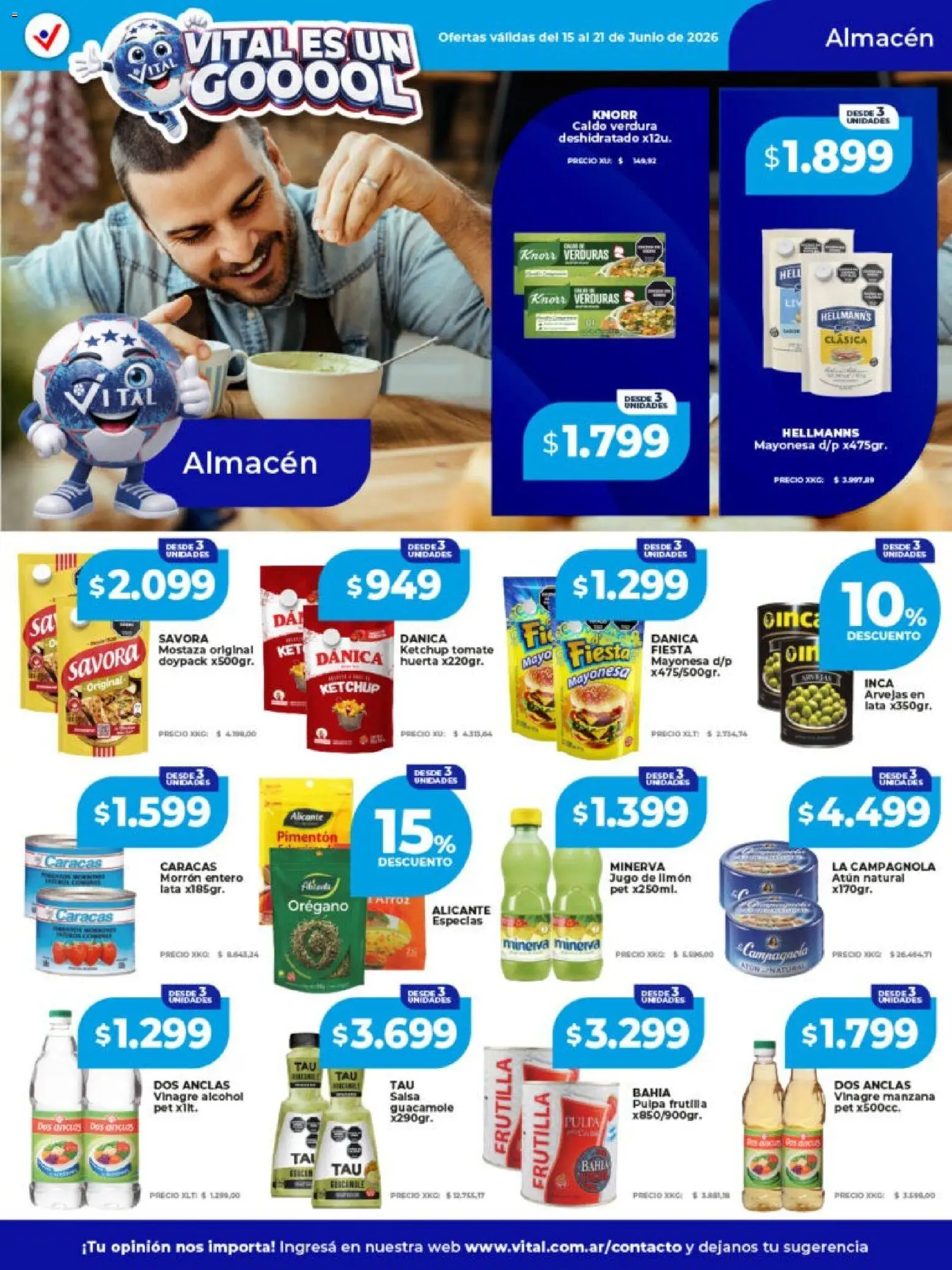 Vital - Ofertas │ válido desde el 15.06.2026 | Página: 14 | Productos: Vinagre, Mayonesa, Pimentón, Orégano