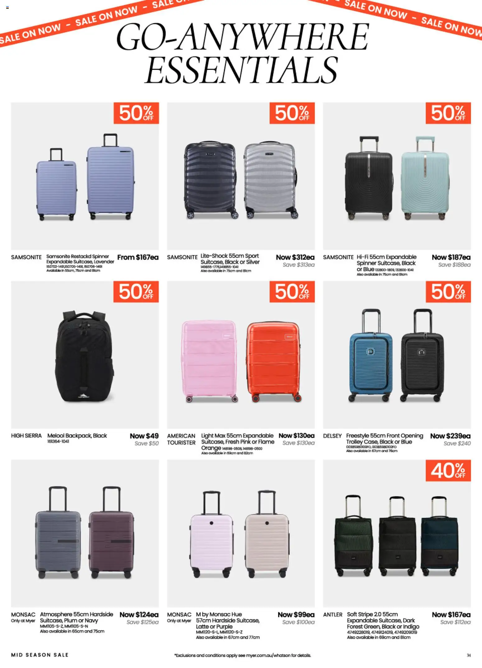 Myer catalogue - valid from 09/09/2026 | Page: 34 | Products: Light, Trolley