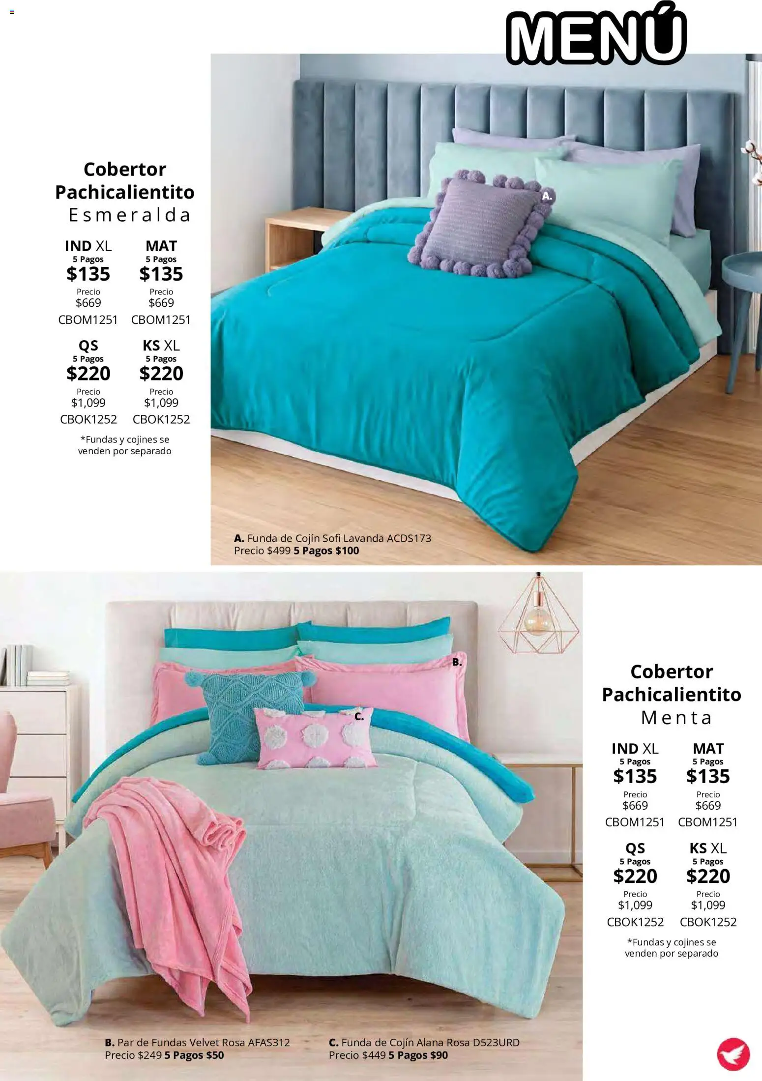 Nuevas ofertas de Colchas Concord válidas en toda la República Mexicana desde el 15/10/2026. ¡Encuentra las mejores ofertas en Colchas Concord catálogo Colección Cobertor Calor de Hogar! | Página: 75