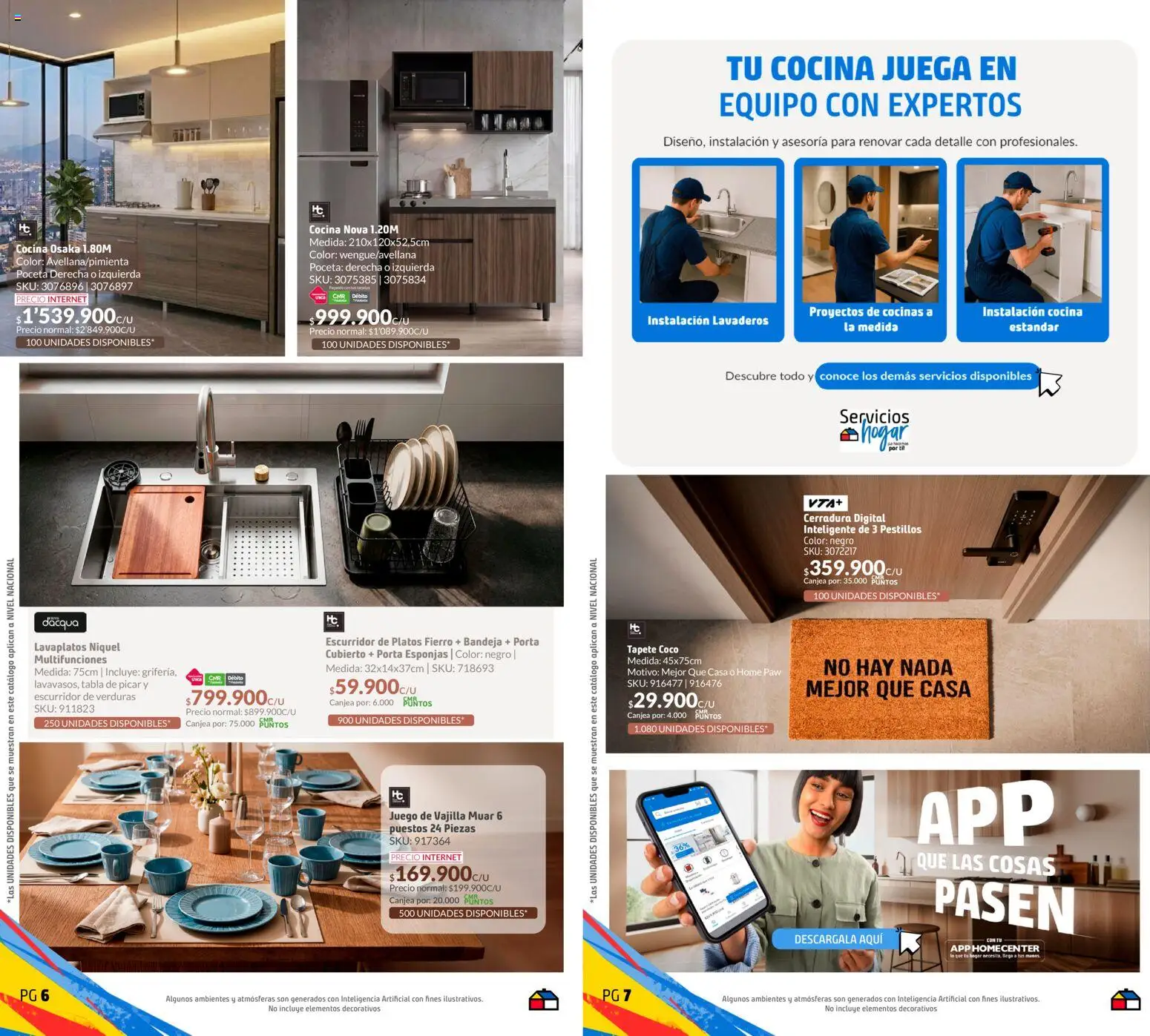 Homecenter revista - valida desde el 21.05.2026 | Página: 4 | Productos: Juega, Cocina, Cerradura, Coco