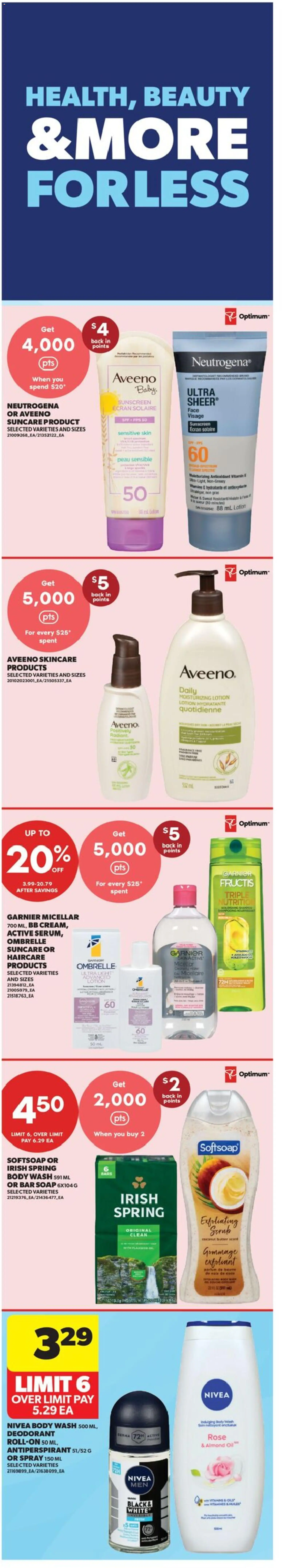 Real Canadian Superstore flyer valid from Aug 13, 2026 | Page: 4 | Products: Soap, Body wash, Deodorant, Oil