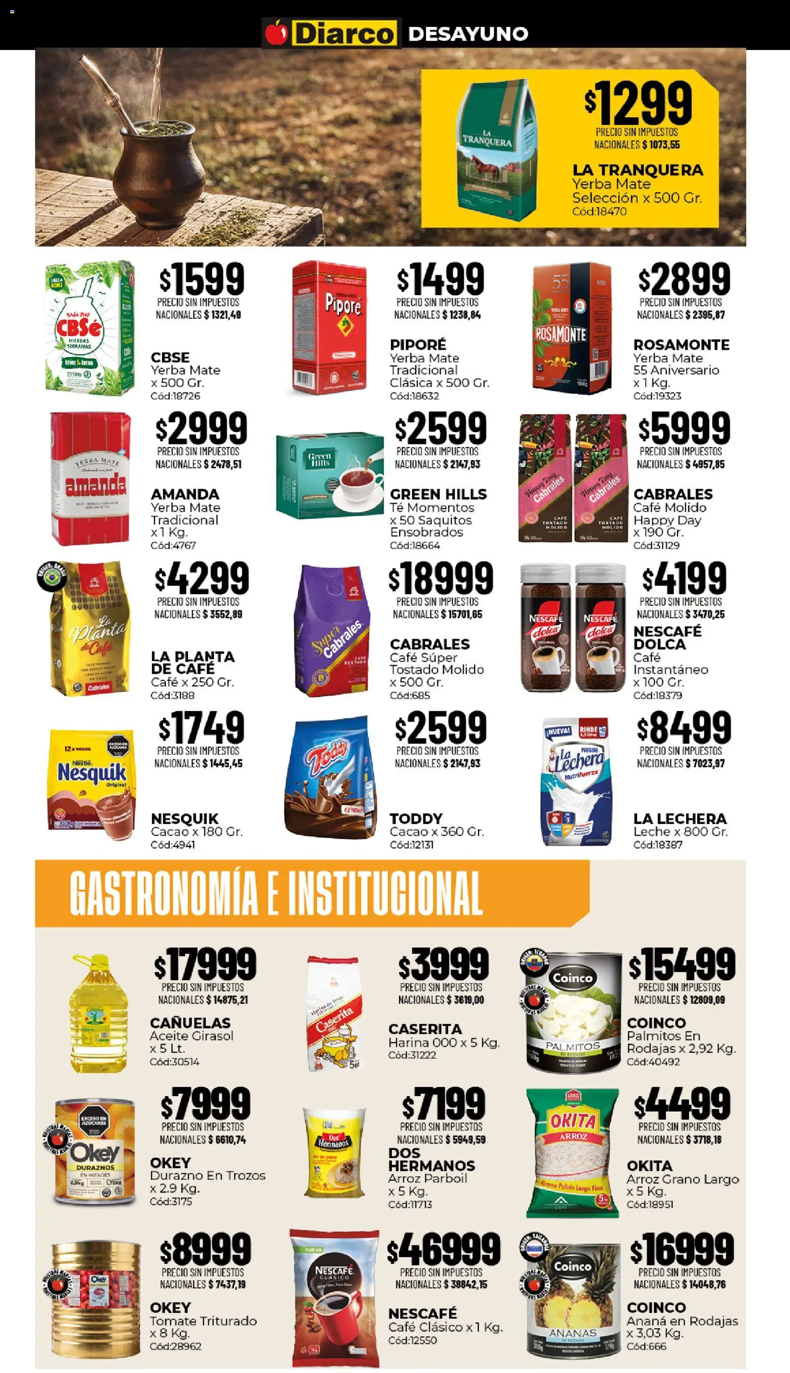 Diarco ofertas │ válido desde el 24/08/2026 | Página: 4 | Productos: Hierbas, Yerba, Durazno, Duraznos