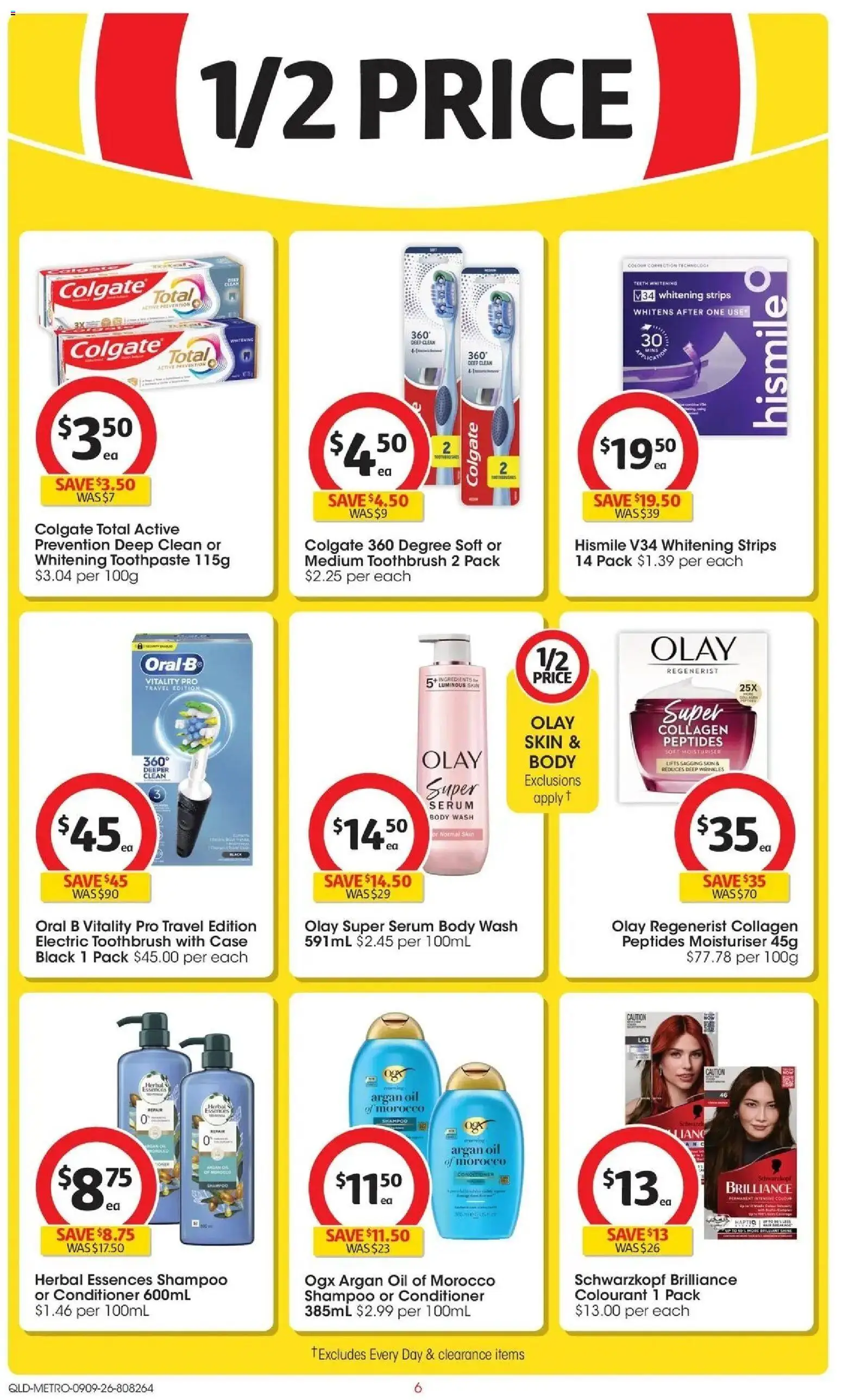 Coles catalogue - valid from 09/09/2026 | Page: 6 | Products: Oil, Toothbrush, Case, Teeth whitening