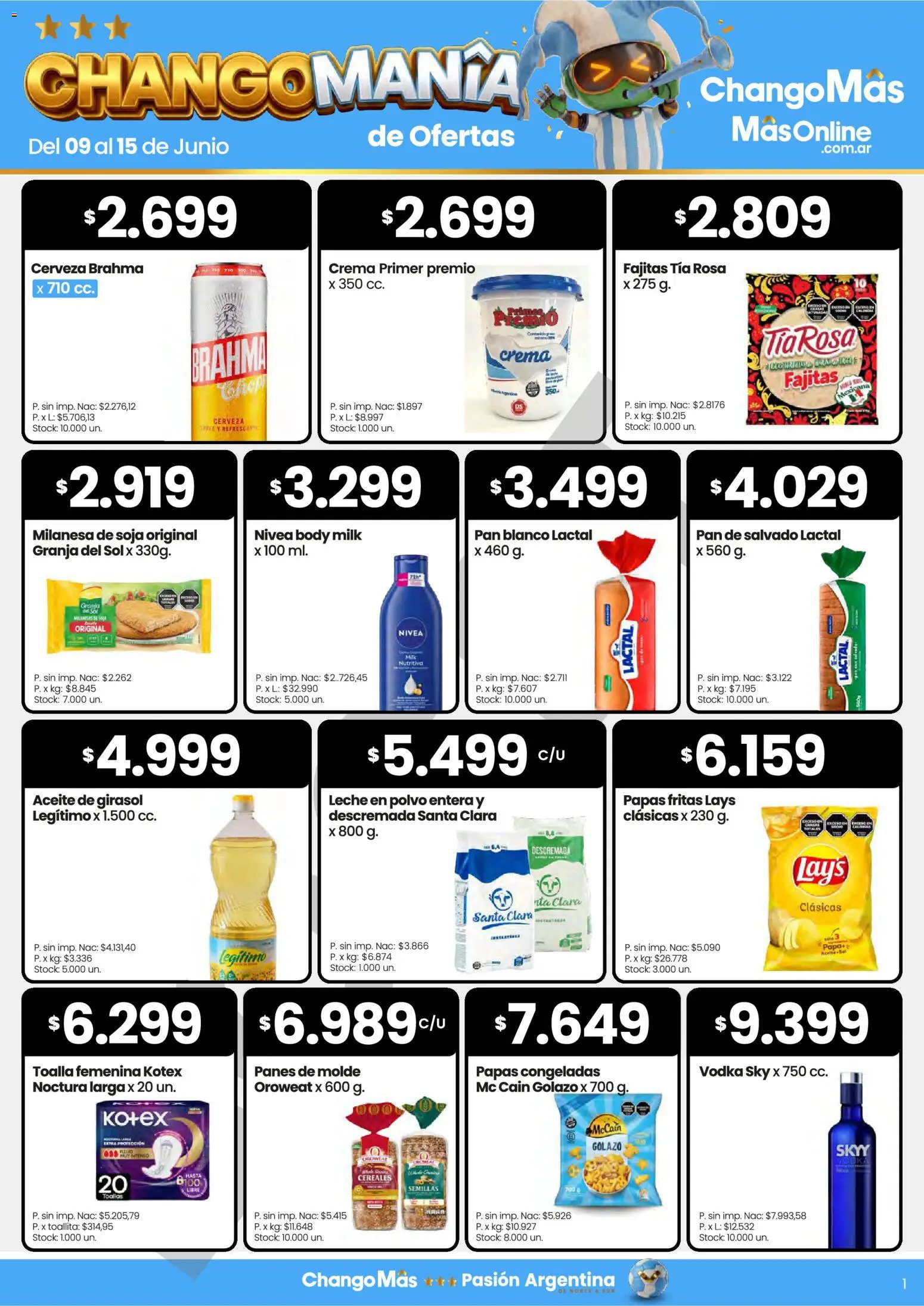 Punto Mayorista catálogo │ válido desde el 09.06.2026 | Página: 3 | Productos: Body, Molde, Leche en polvo, Cerveza