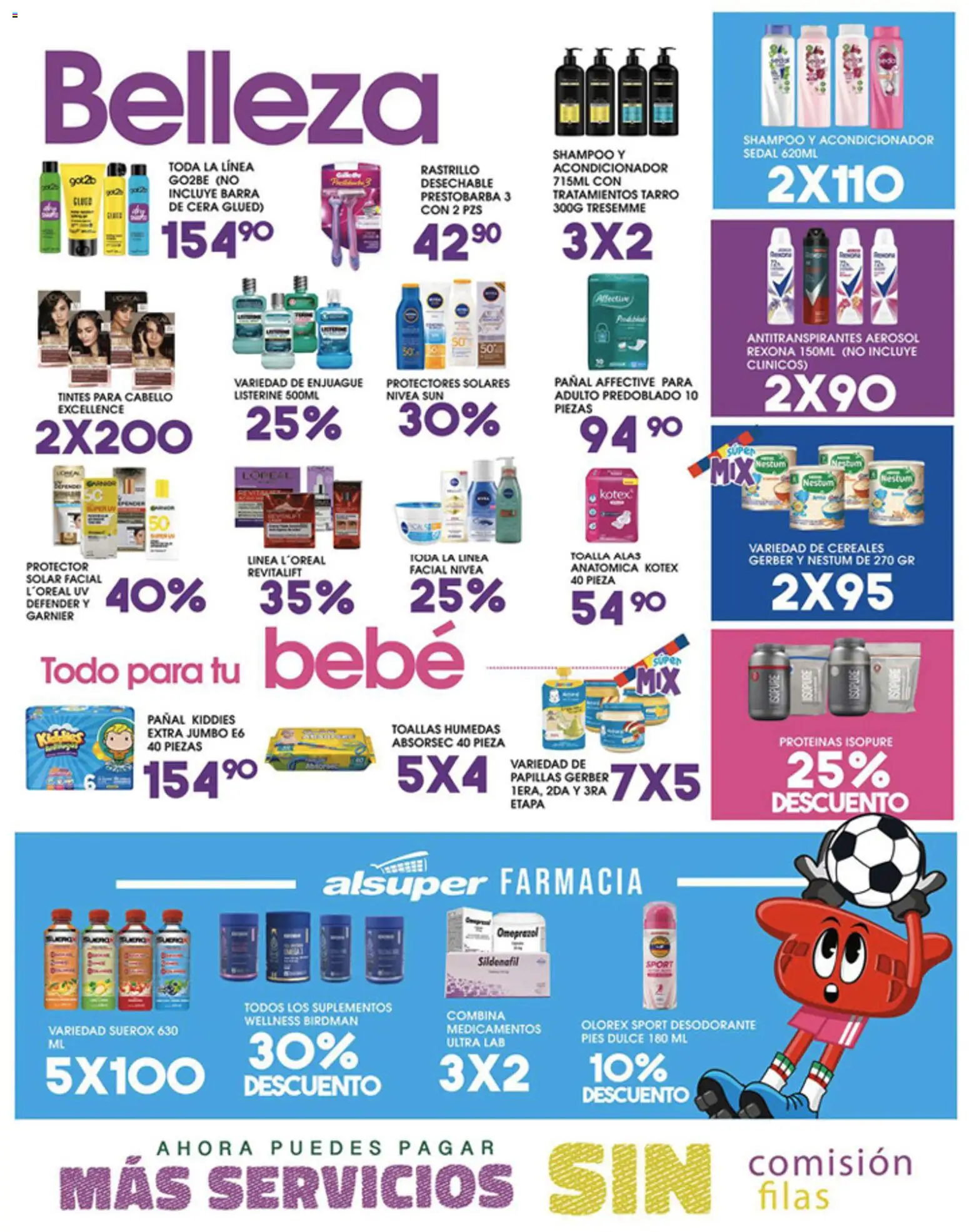 Nuevas ofertas de Alsuper válidas en toda la República Mexicana desde el 31/07/2026. ¡Encuentra las mejores ofertas en Alsuper folleto! | Página: 4 | Productos: Rastrillo, Cera, Toallas, Acondicionador
