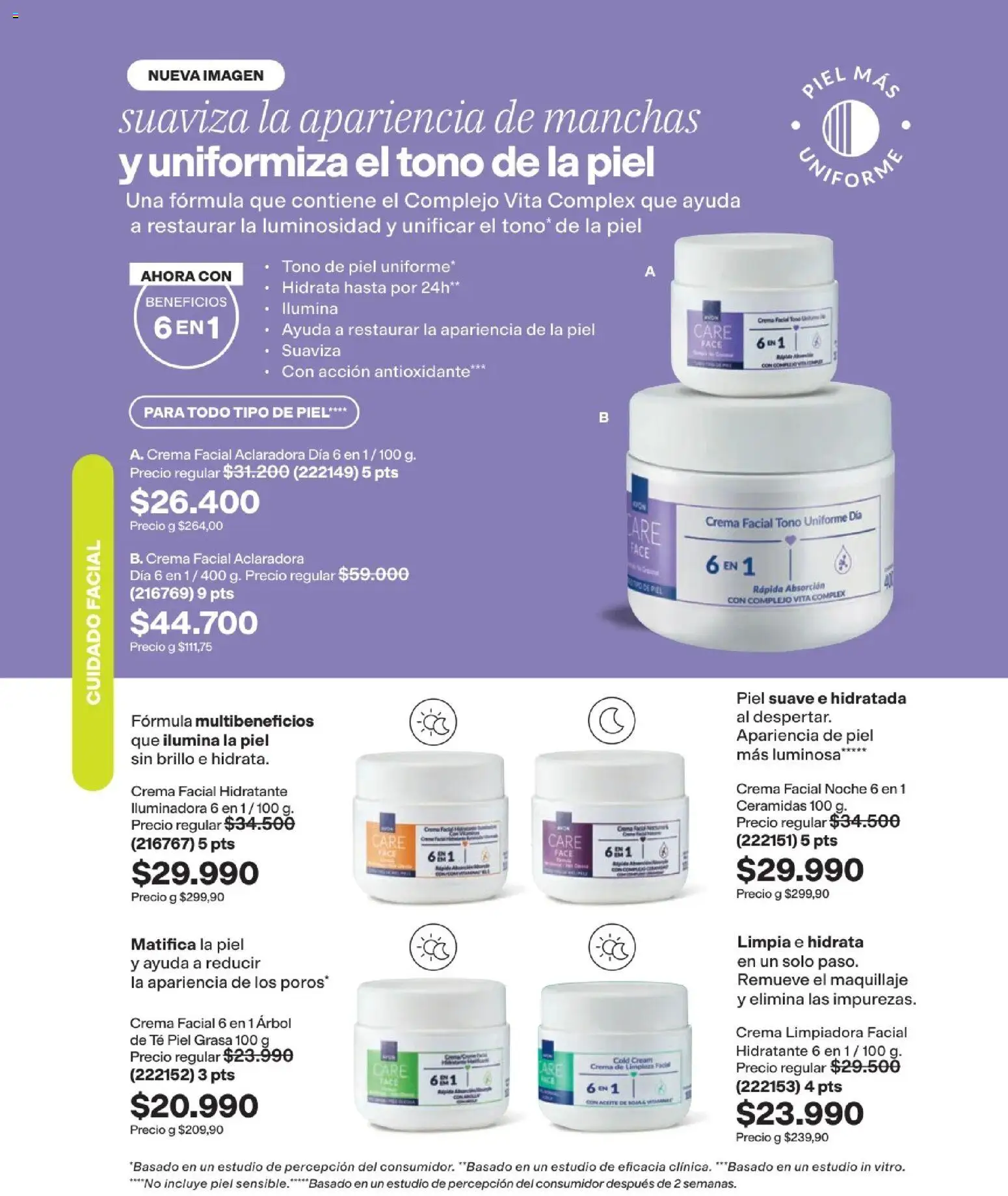 Avon revista - valida desde el 29/07/2026 | Página: 114 | Productos: Té, Crema, Maquillaje, Aceite