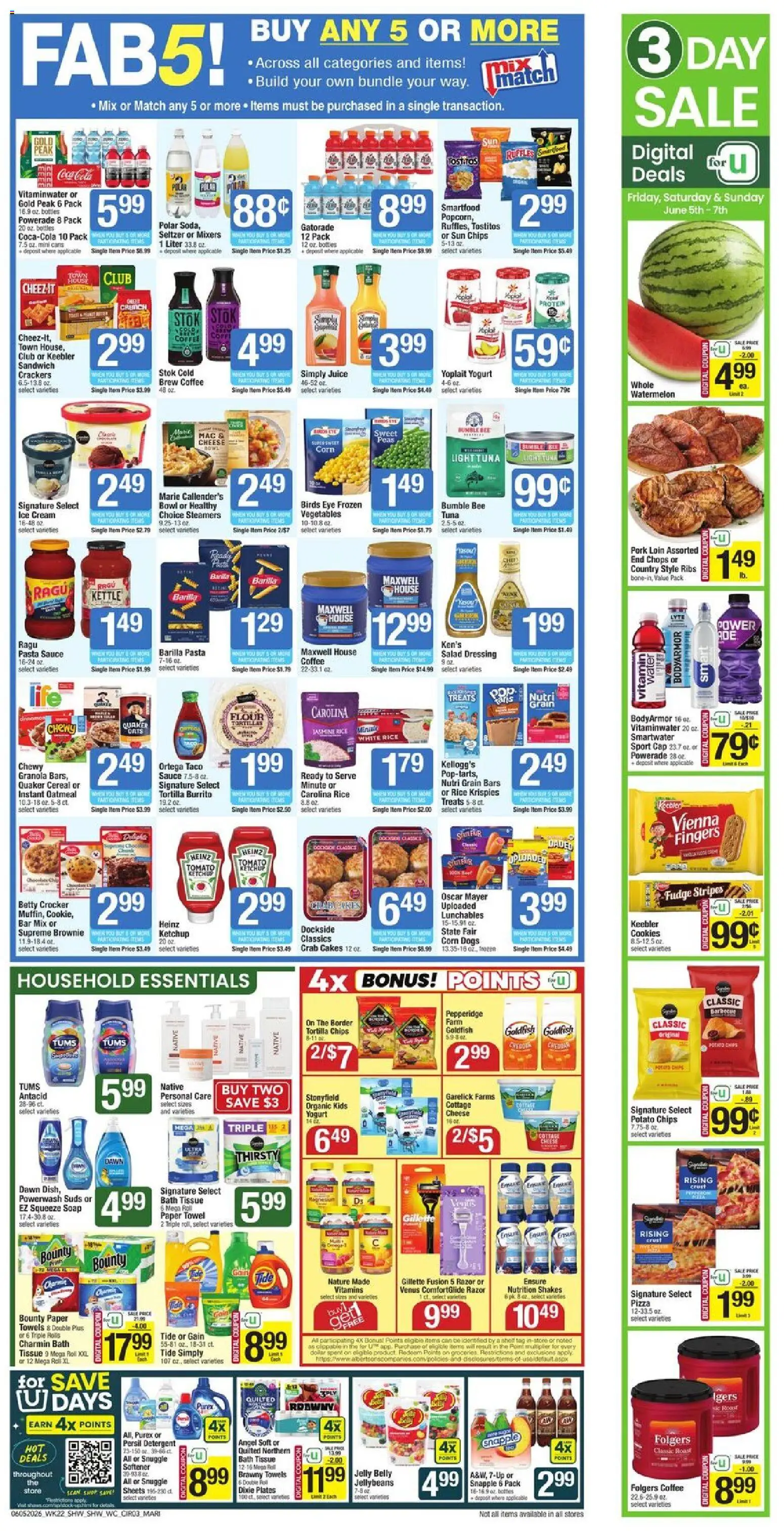 Shaw's Weekly Ad - MA - valid from 05.06.2026 | Page: 3 | Products: Fusion, Pork, Cookies, Vegetables