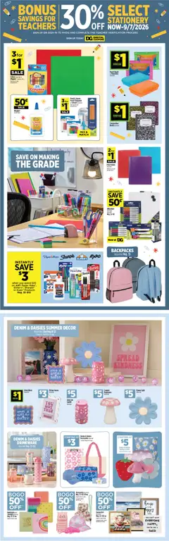 Preview of Dollar General weekly ads valid from 07/05/2026 | Page: 10 | Products: Box, Pencil, Pencil sharpener