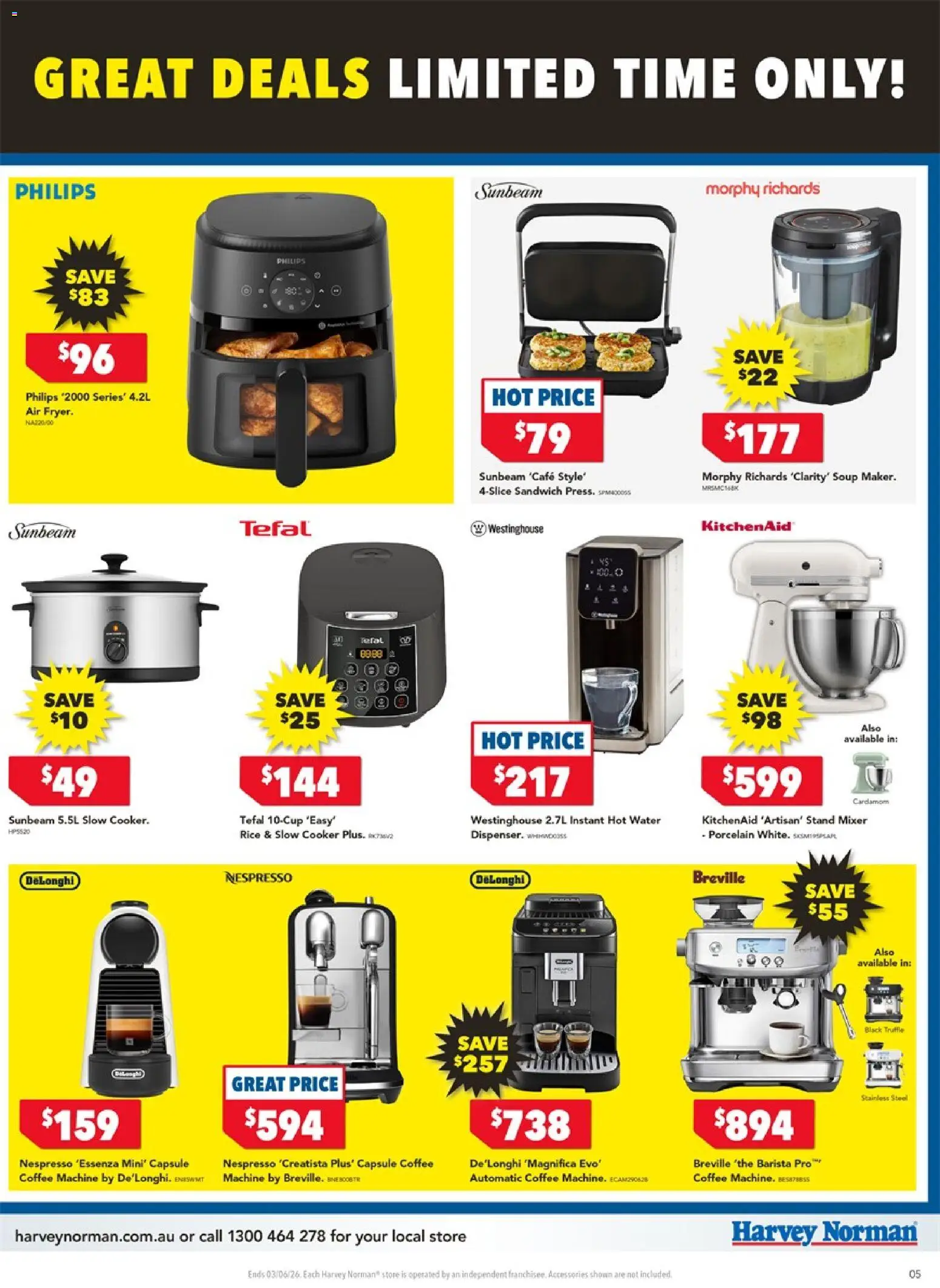 Harvey Norman catalogue - valid from 30.05.2026 | Page: 5 | Products: Coffee, Soup, Accessories, Slow cooker