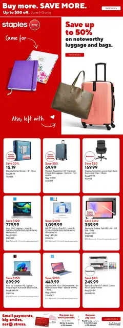 Preview of Staples weekly flyer / circulaire from shop Staples valid from 29.05.2026
