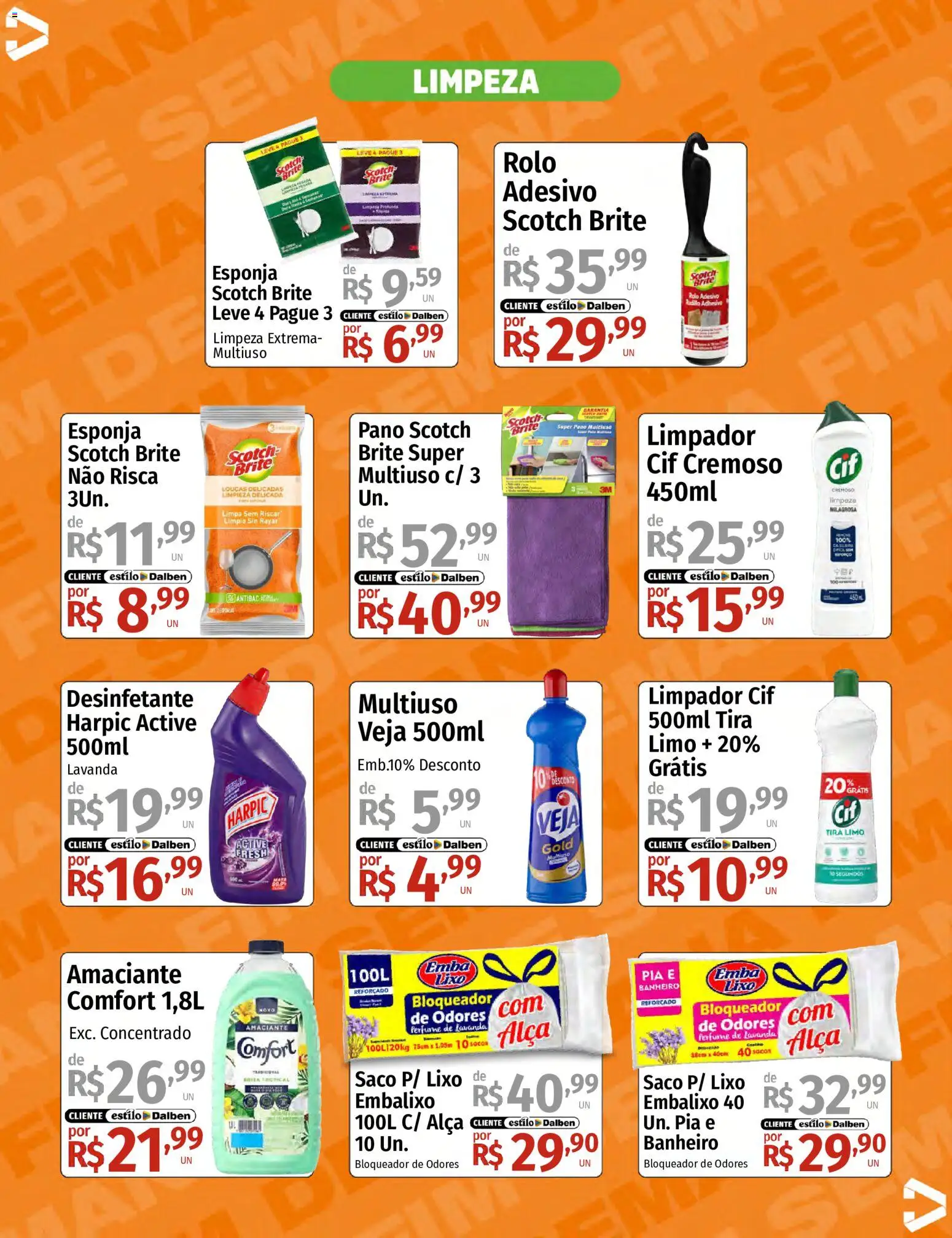 Supermercado Dalben Folheto - válido de 10/07/2026 | Página: 12 | Produtos: Perfume, Rolo, Pia, Desinfetante