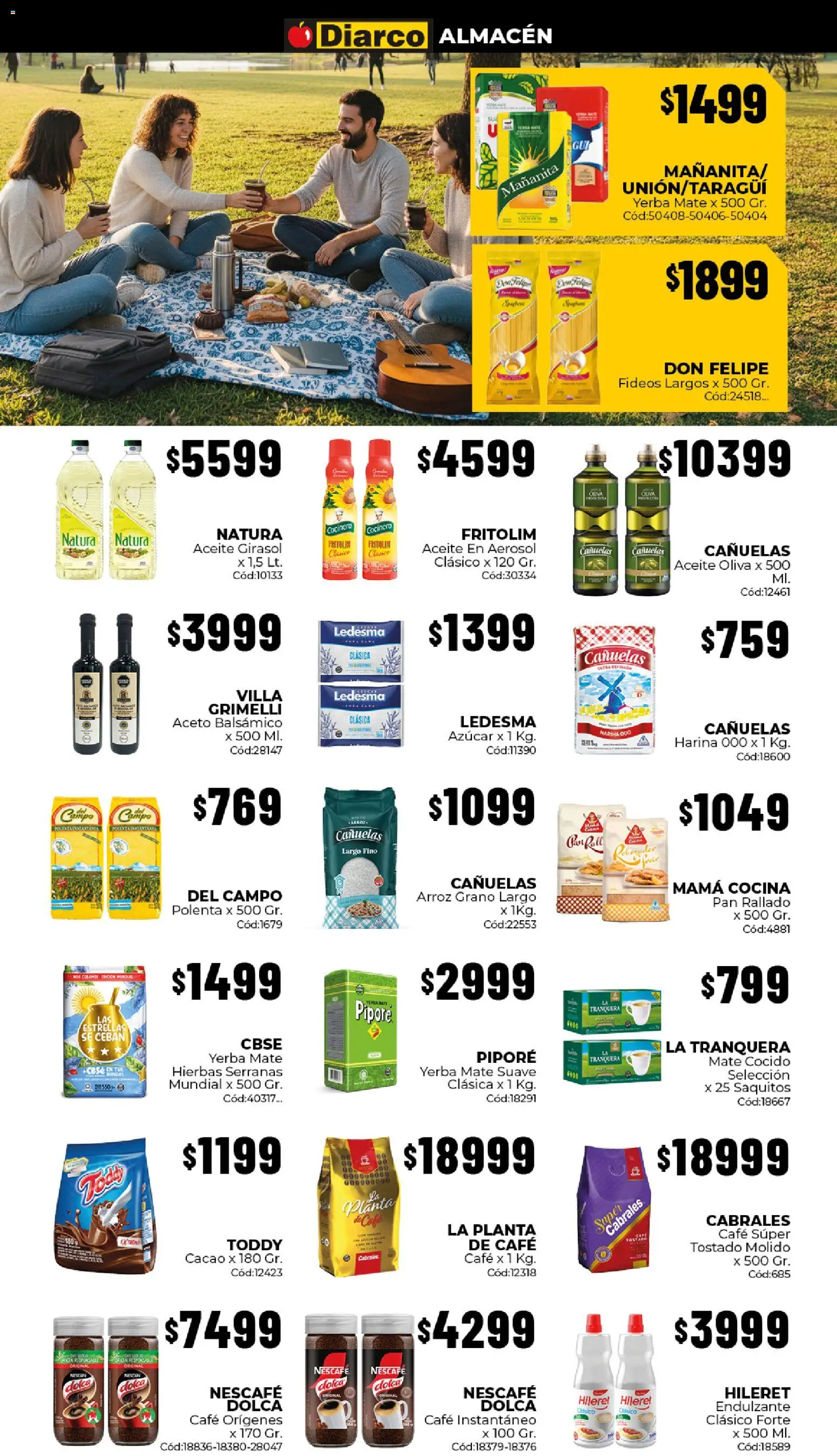 Diarco - Ofertas Tdf │ válido desde el 03/08/2026 | Página: 2 | Productos: Aceto, Café, Arroz, Pan rallado