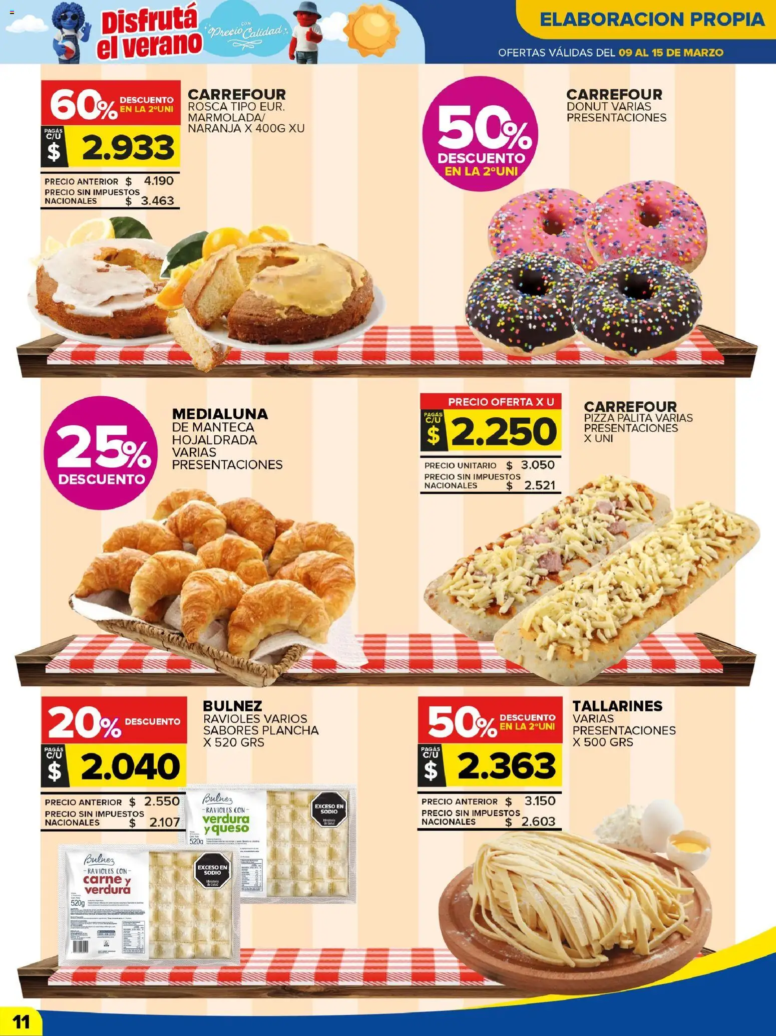 Carrefour Maxi catálogo │ válido desde el 09.03.2026 | Página: 11 | Productos: Manteca, Queso, Pizza, Ravioles