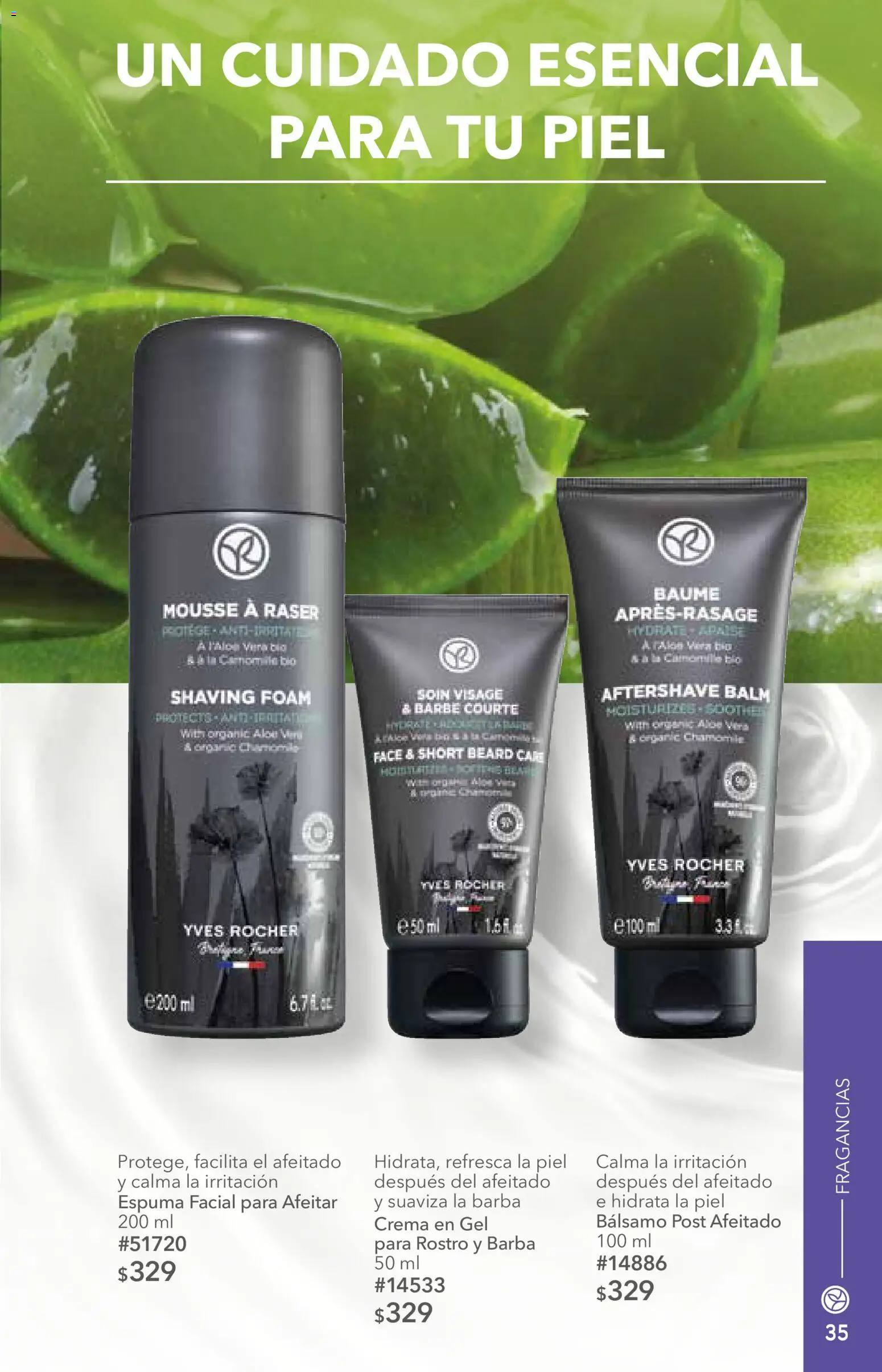 Nuevas ofertas de Yves Rocher válidas en toda la República Mexicana desde el 06/10/2026. ¡Encuentra las mejores ofertas en Yves Rocher campaña 14 2026! | Página: 35 | Productos: Crema, Bálsamo, Espuma, Short
