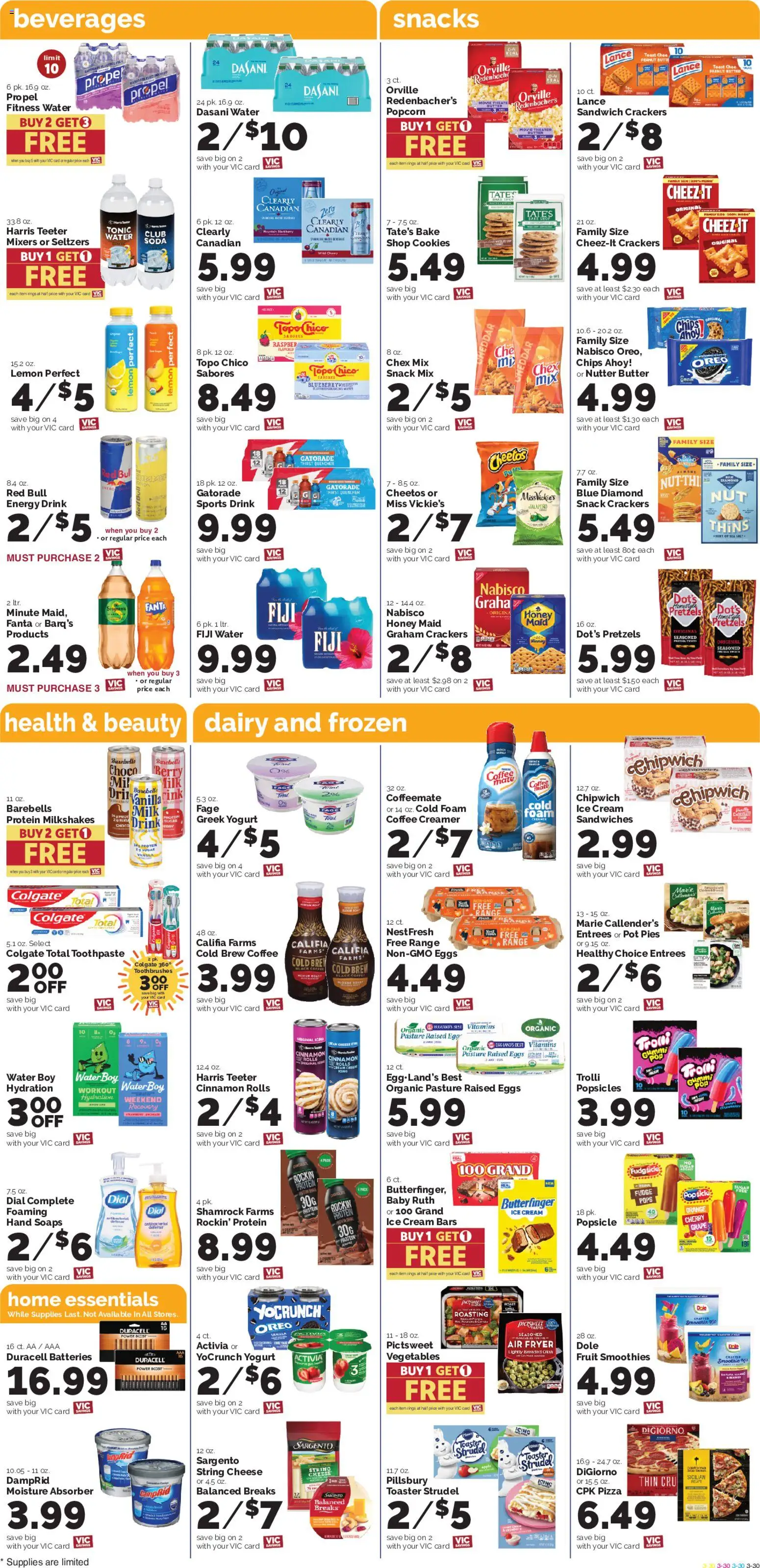Harris Teeter Weekly Ad - valid from 07/15/2026 | Page: 6 | Products: Milk, Yogurt, Cookies, Water