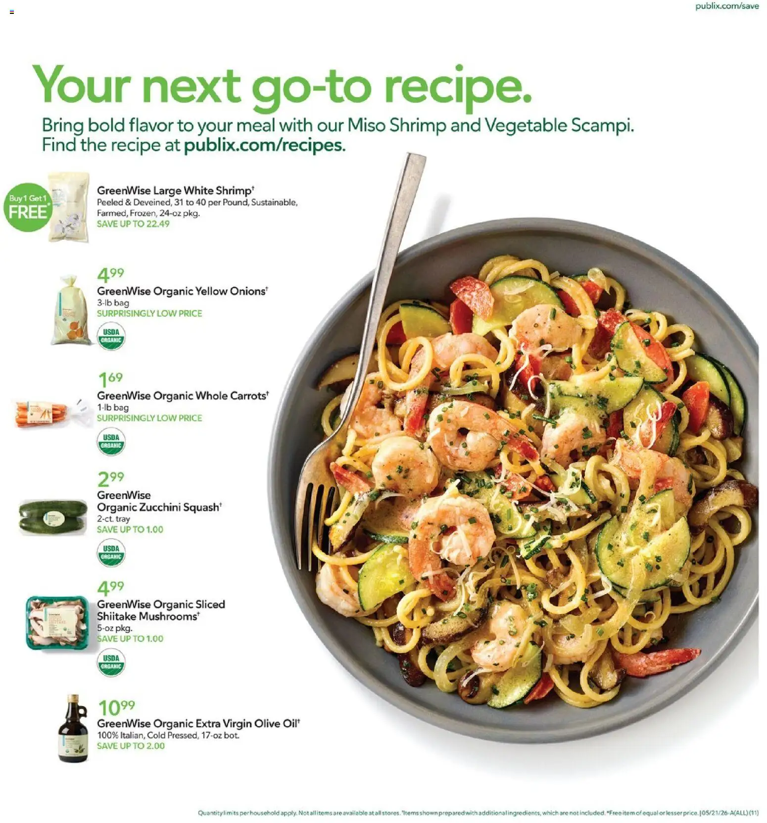 Publix Weekly Ad - valid from 20.05.2026 | Page: 11 | Products: Mushrooms, Zucchini, Bag