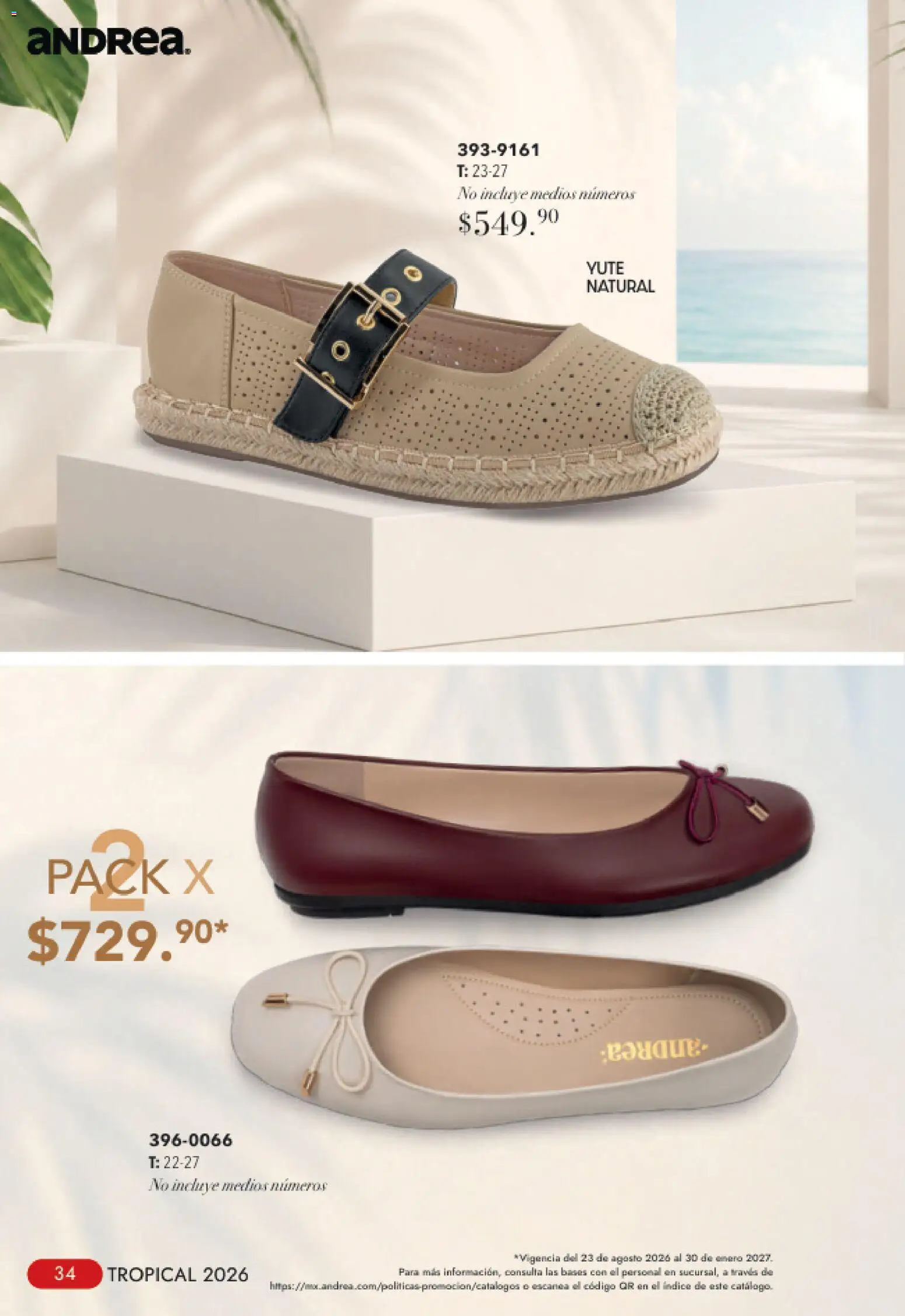 Nuevas ofertas de Andrea válidas en toda la República Mexicana desde el 23/08/2026. ¡Encuentra las mejores ofertas en Andrea catálogo Tropical! | Página: 34
