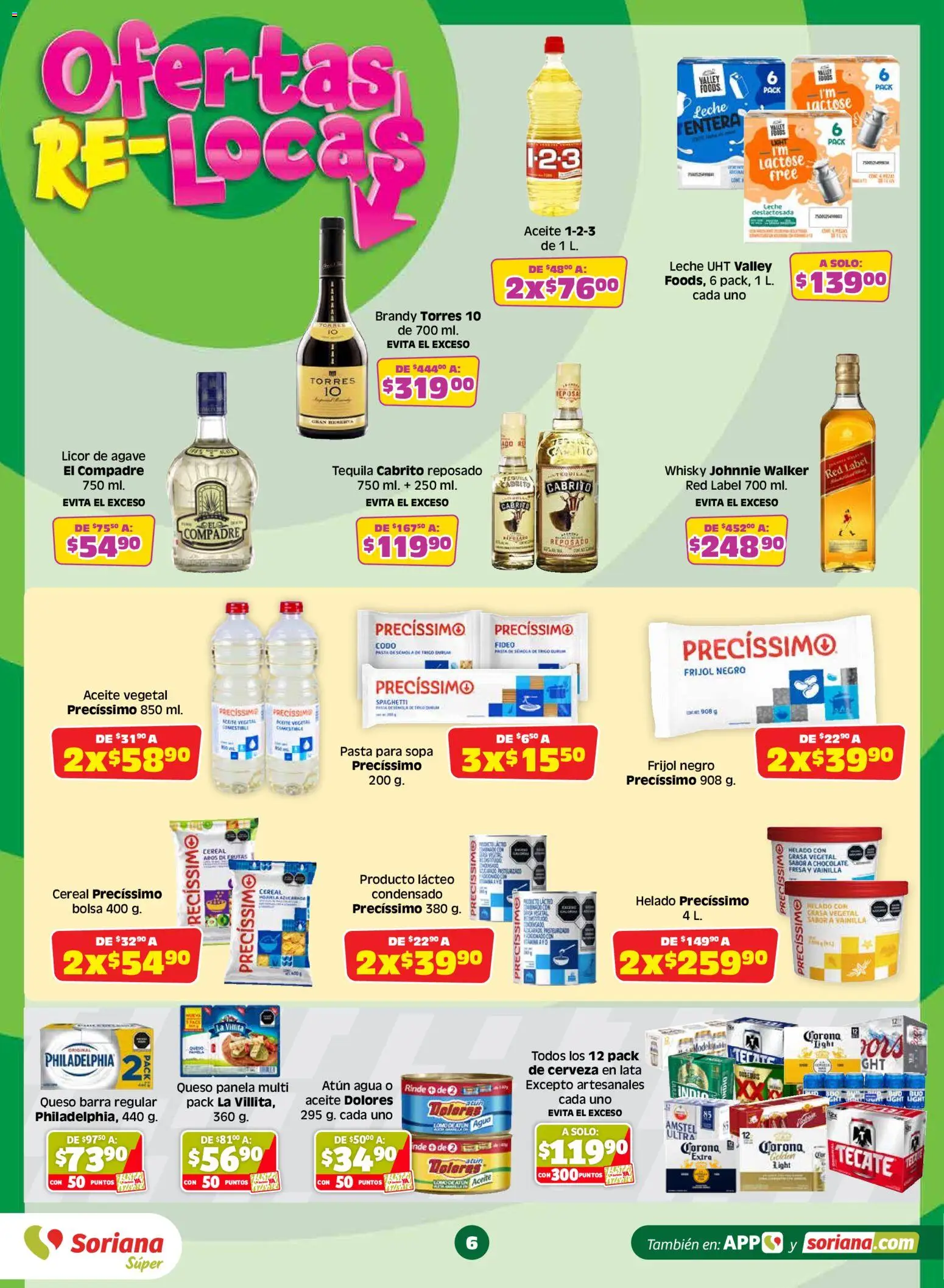 Nuevas ofertas de Soriana válidas en toda la República Mexicana desde el 24/07/2026. ¡Encuentra las mejores ofertas en Soriana Julio Regalado Súper Nacional! | Página: 6