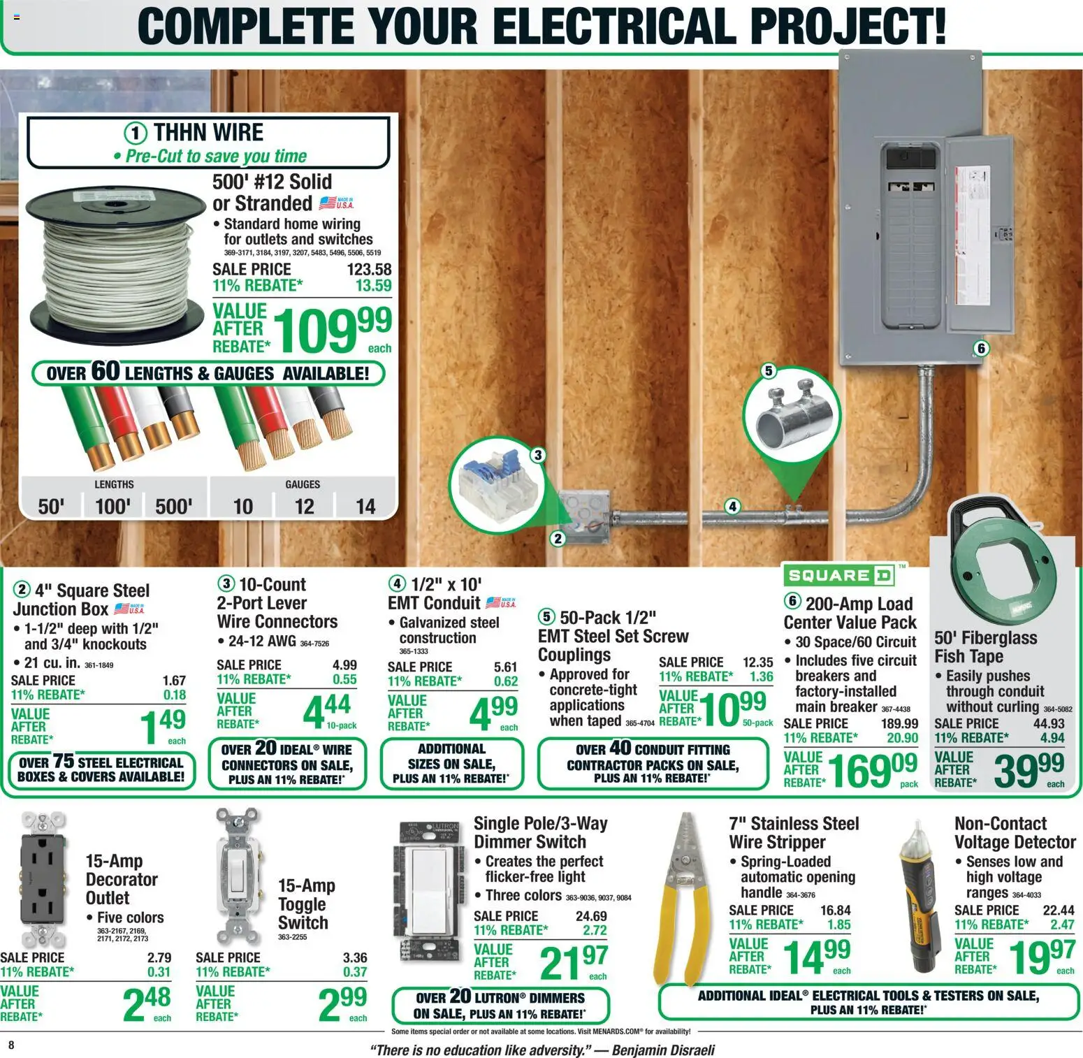 Menards - Weekly Ad - valid from 07/08/2026 | Page: 13 | Products: Box, Screw, Wire, Switch