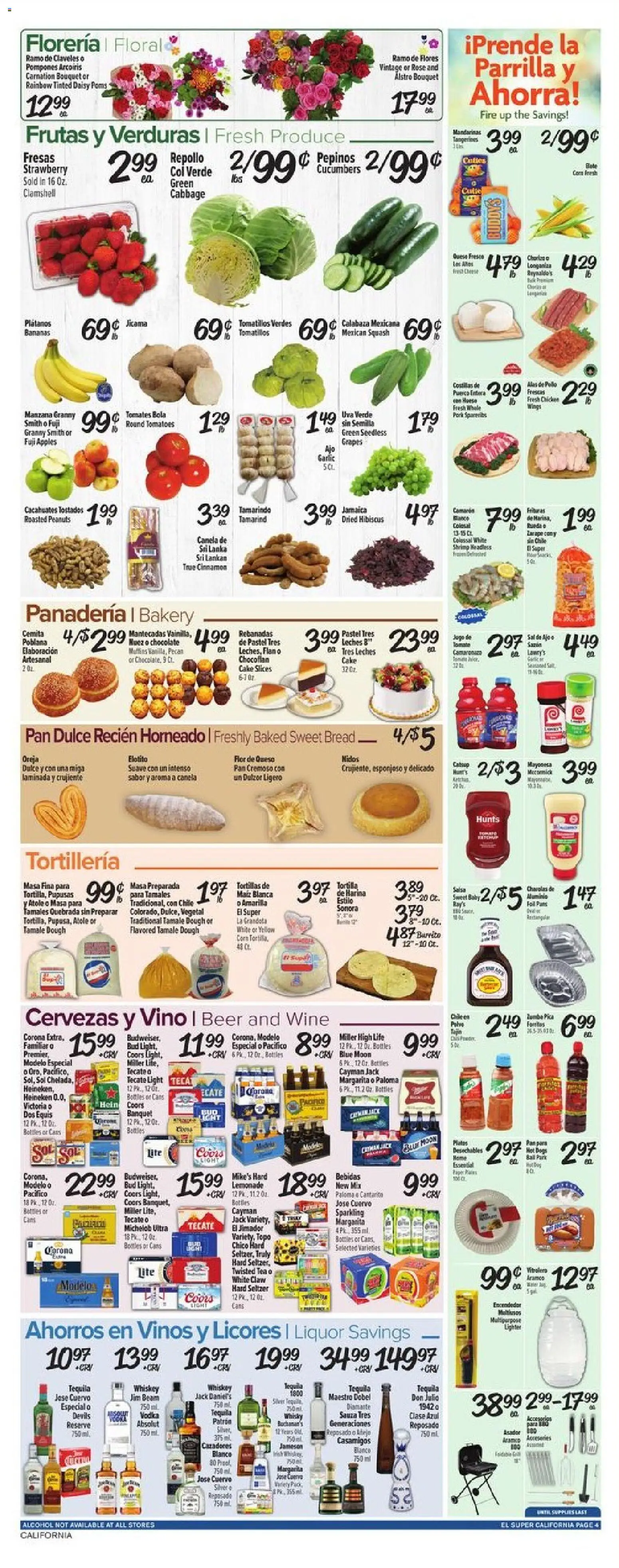 El Super Weekly Ad - CA - valid from 27.05.2026 | Page: 4 | Products: Wine, Bananas, Lighter, Grapes
