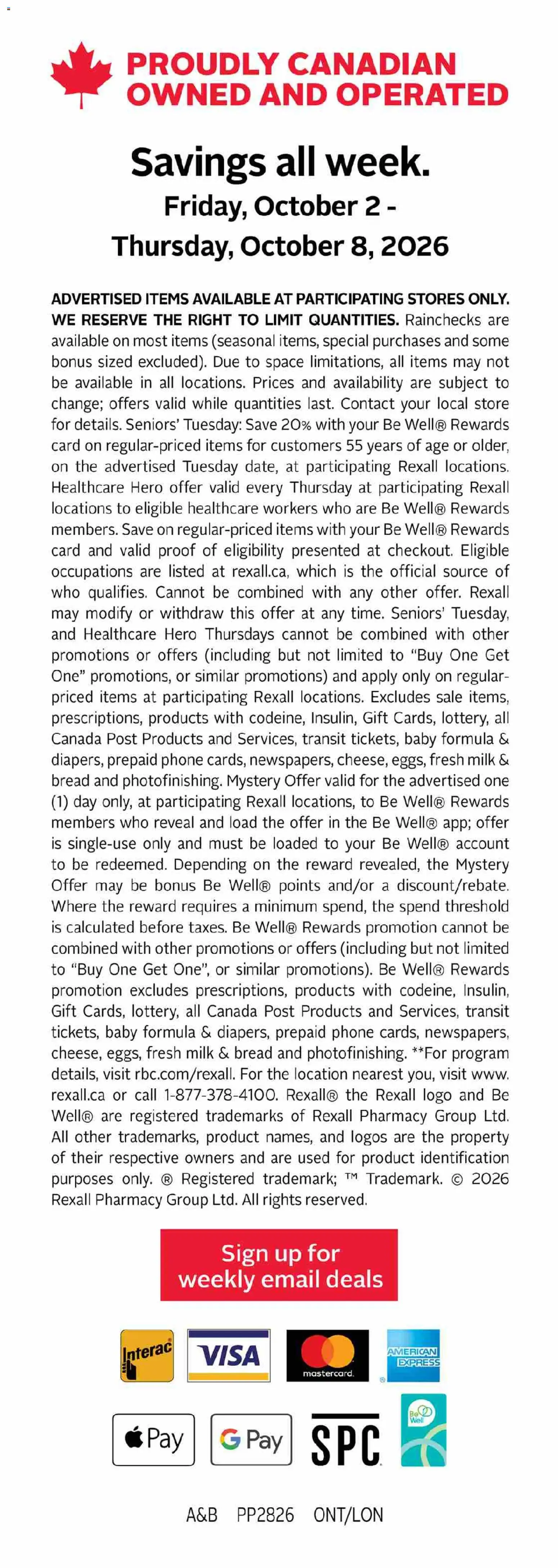 Rexall flyer valid from Oct 2, 2026 | Page: 17 | Products: Phone, Milk, Bread