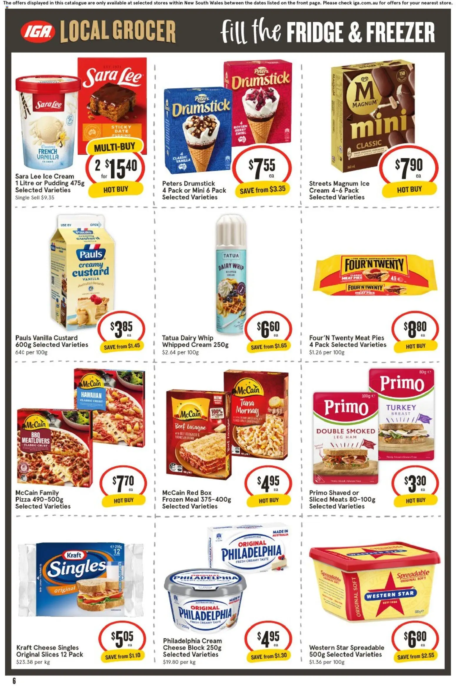 IGA catalogue - valid from 08/07/2026 | Page: 7 | Products: Dairy, Beef, Ice cream, Pies