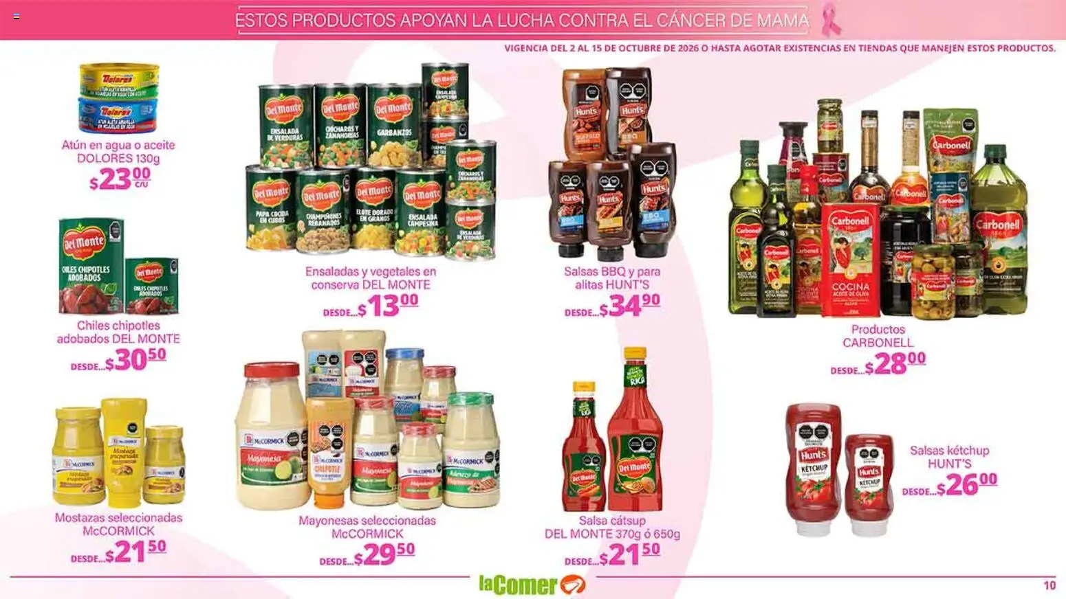 Nuevas ofertas de La Comer válidas en toda la República Mexicana desde el 02/10/2026. ¡Encuentra las mejores ofertas en La Comer folleto es la tienda rosa! | Página: 10