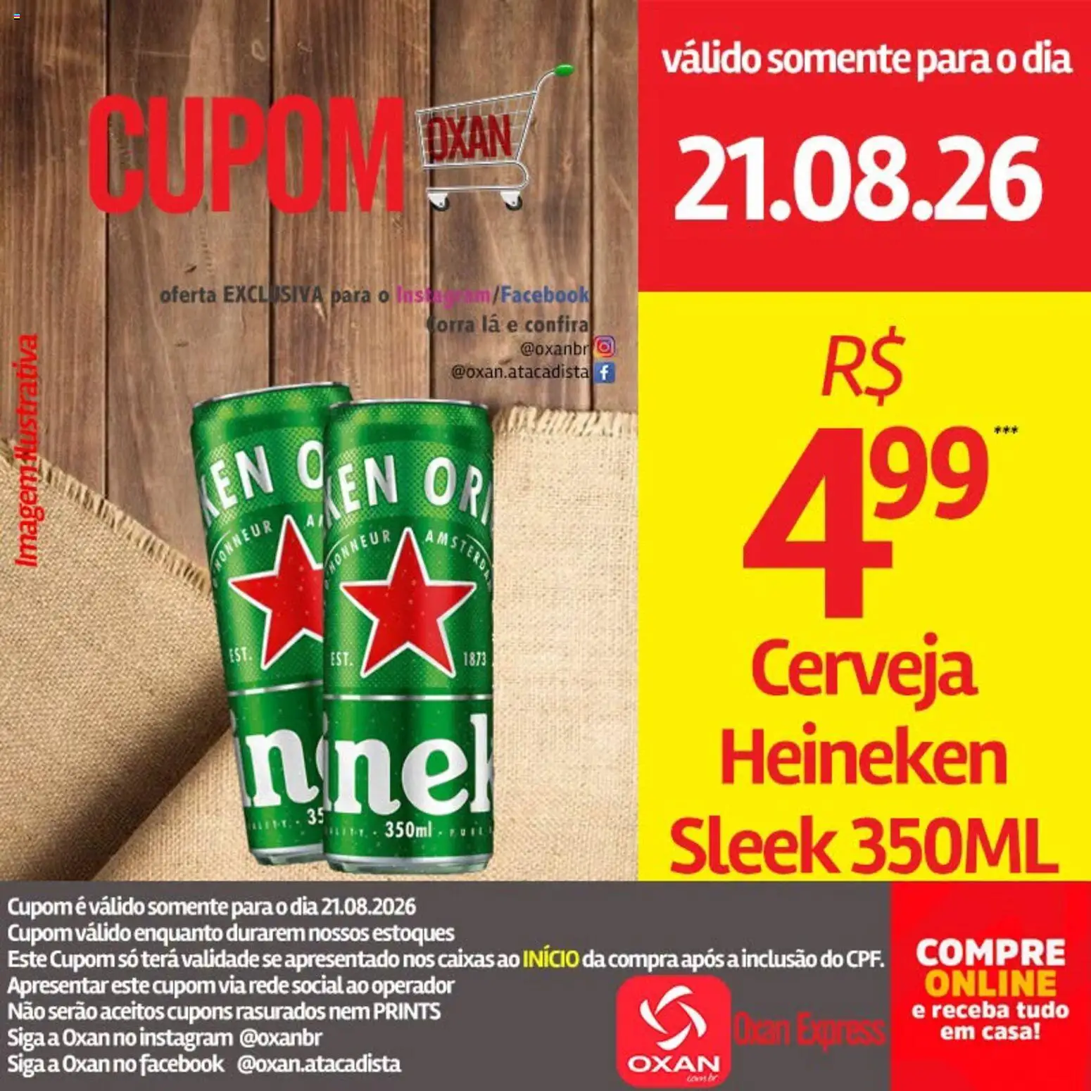 Oxan Atacadista Folheto - válido de 21/08/2026 | Página: 8 | Produtos: Cerveja, Heineken