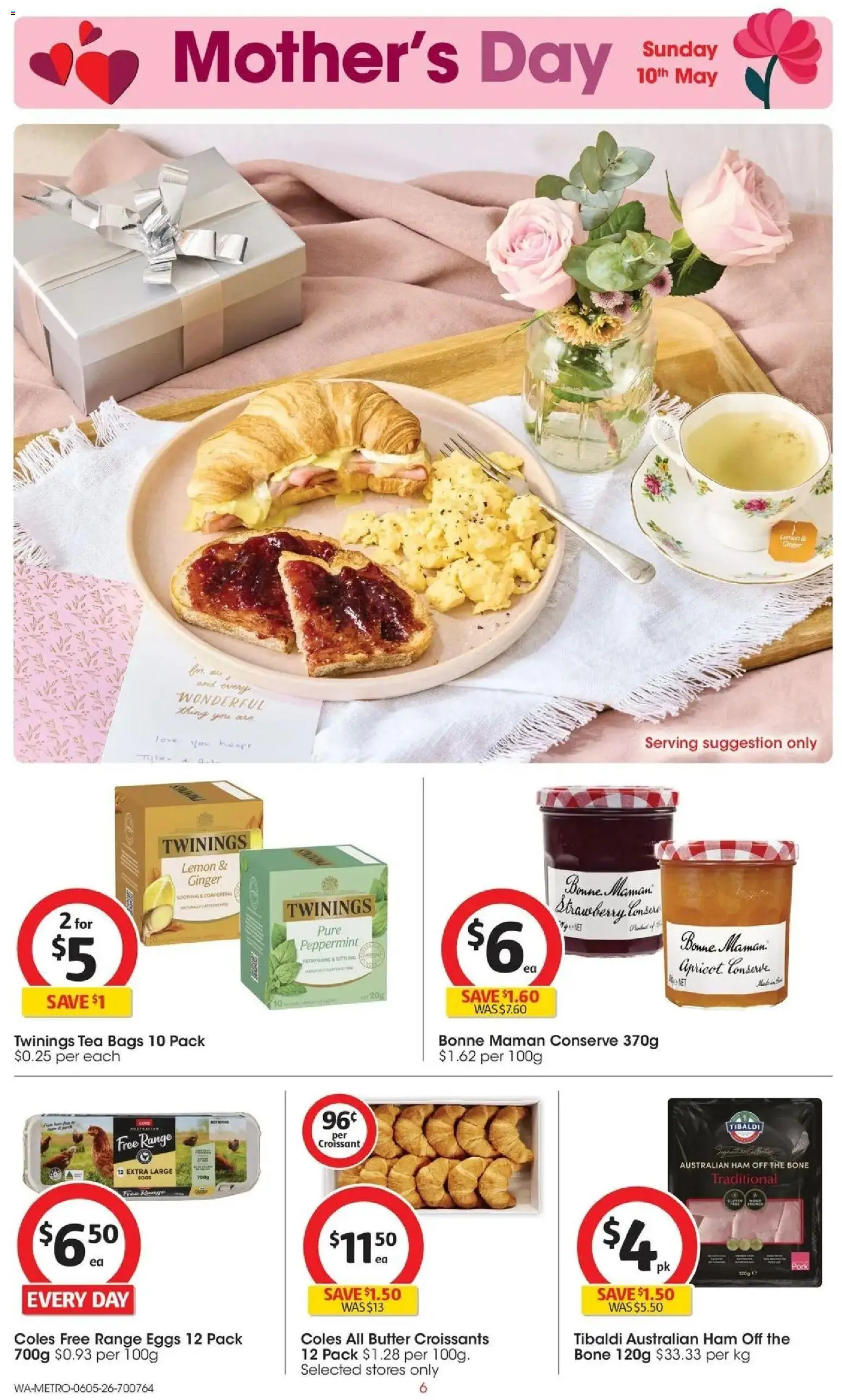Coles catalogue - valid from 05.05.2026 | Page: 6 | Products: Butter, Ham, Tea, Lemon
