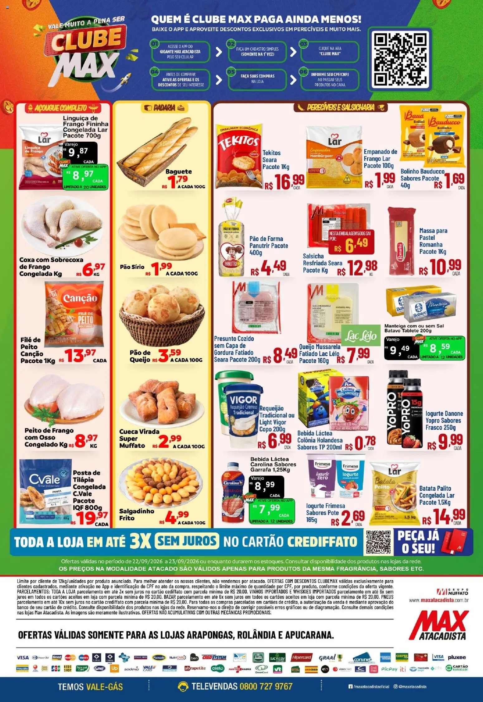Max Atacadista Folheto - válido de 22/09/2026 | Página: 2 | Produtos: Banco, Faca, Tilápia, Pão de forma