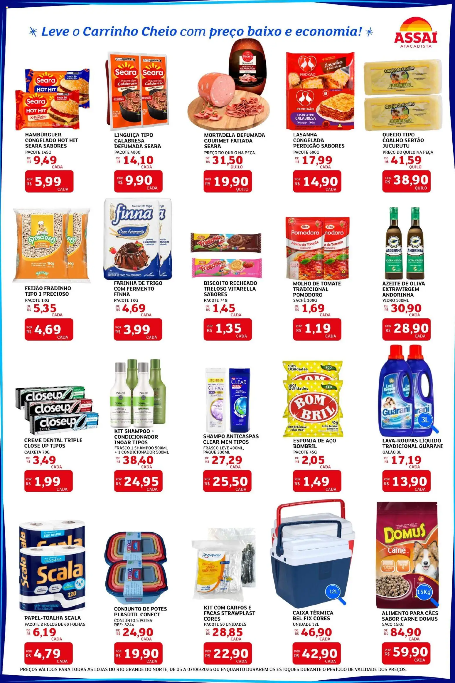 Assaí Atacadista Folheto - válido de 05.06.2026 | Página: 2 | Produtos: Farinha de trigo, Queijo, Potes, Biscoito recheado