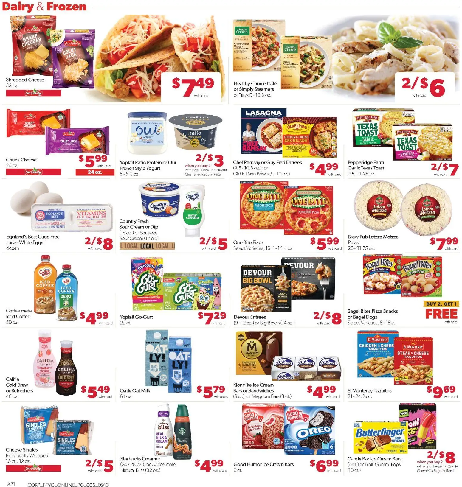 Family Fare Weekly Ad - MI - valid from 09/13/2026 | Page: 9 | Products: Cheese, Pizza, Sauce, Ice