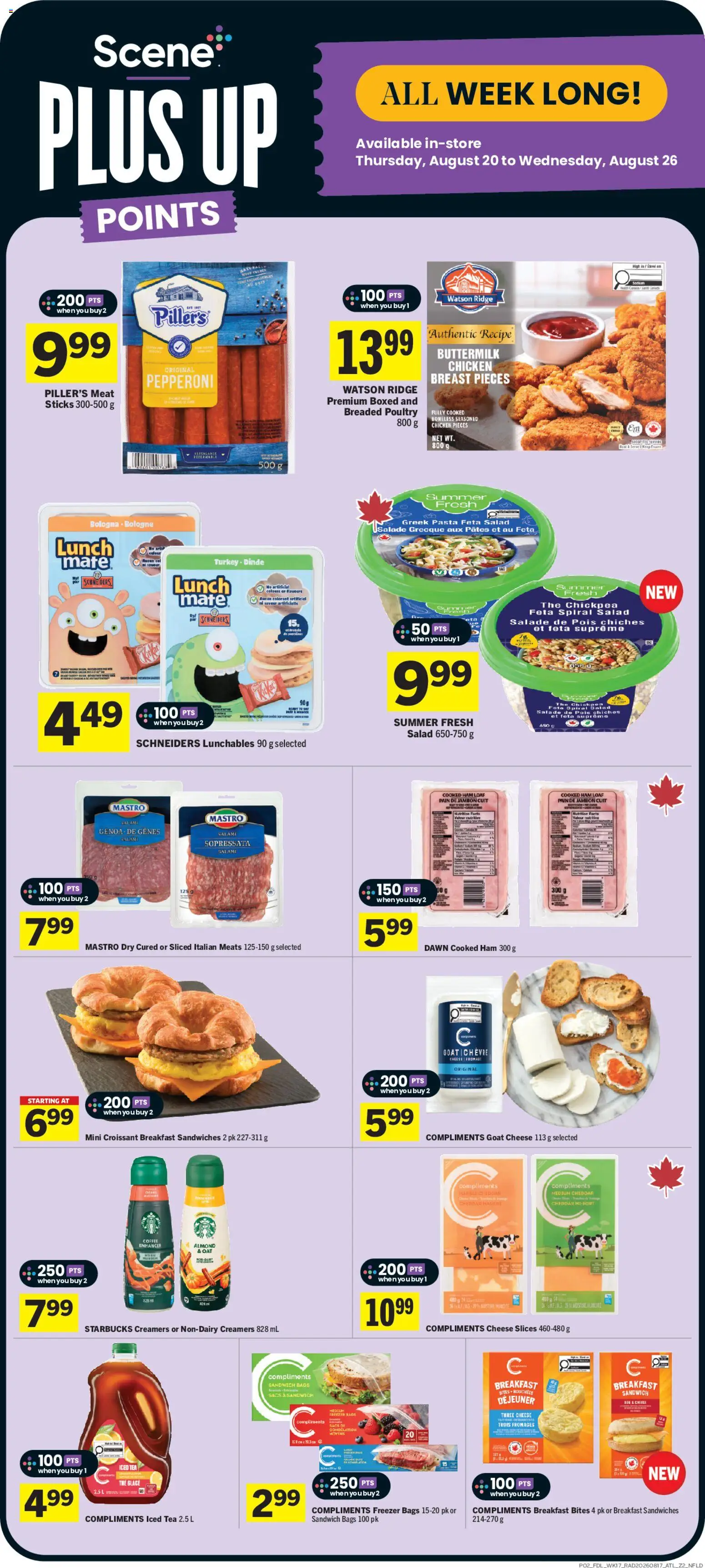 Foodland flyer valid from Aug 20, 2026 | Page: 3 | Products: Tea, Iced tea, Turkey, Ridge
