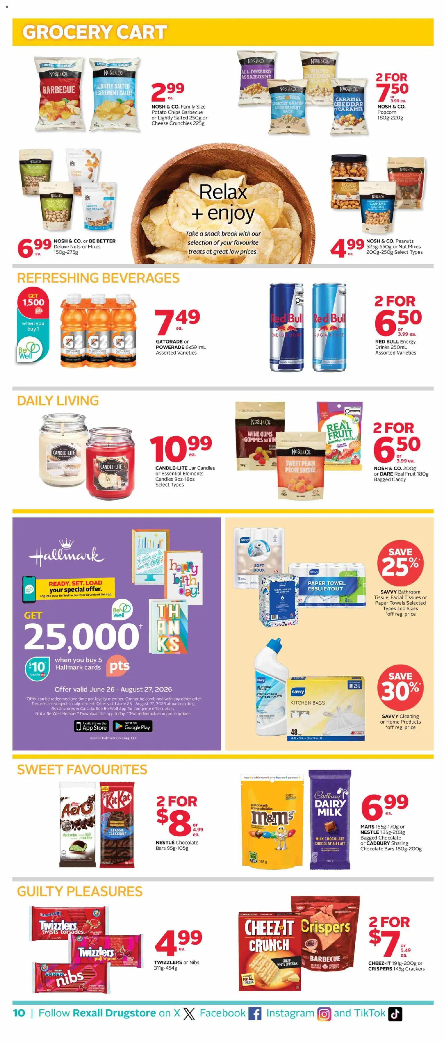 Rexall flyer valid from Jul 17, 2026 | Page: 17 | Products: Sugar, Paper towels, Peanuts, Candles