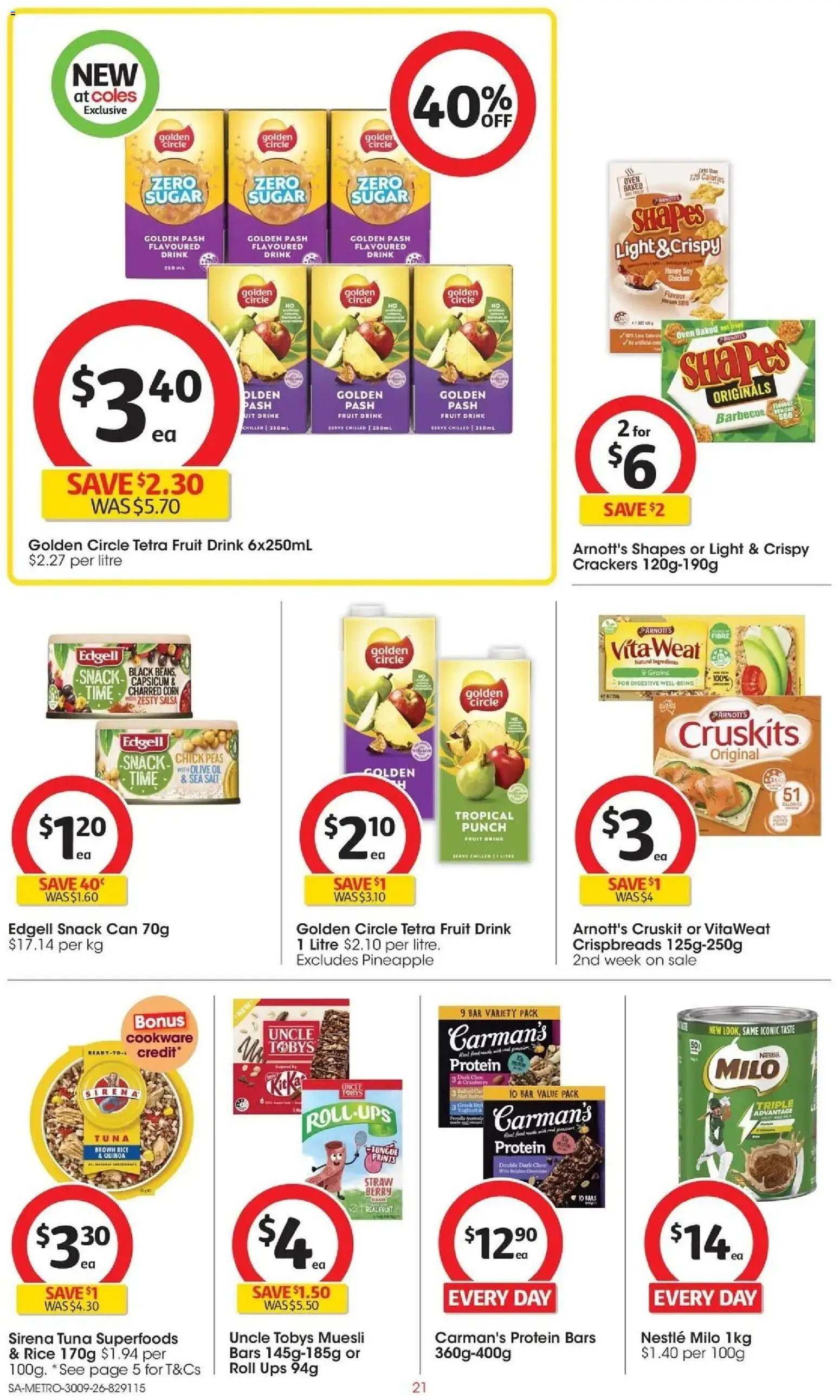 Coles catalogue - valid from 30/09/2026 | Page: 21 | Products: Oil, Brown rice, Salad, Salt