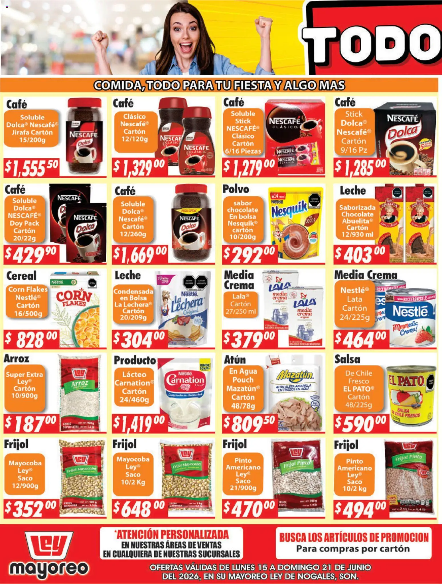 Nuevas ofertas de Casa Ley válidas en toda la República Mexicana desde el 15.06.2026. ¡Encuentra las mejores ofertas en Casa Ley folleto Nogales! | Página: 3 | Productos: Bolsa, Agua, Leche, Chocolate